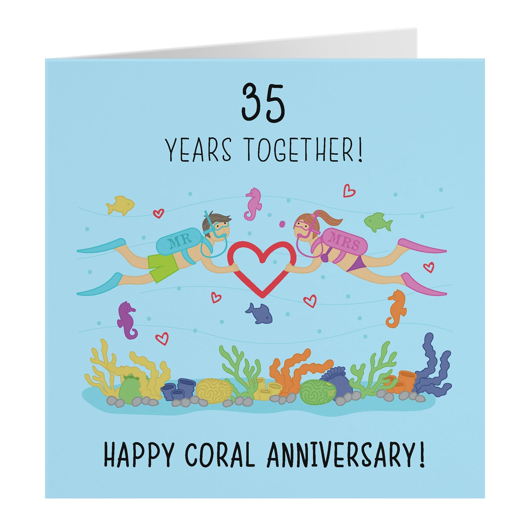 35th Anniversary Cards - Coral Anniversary