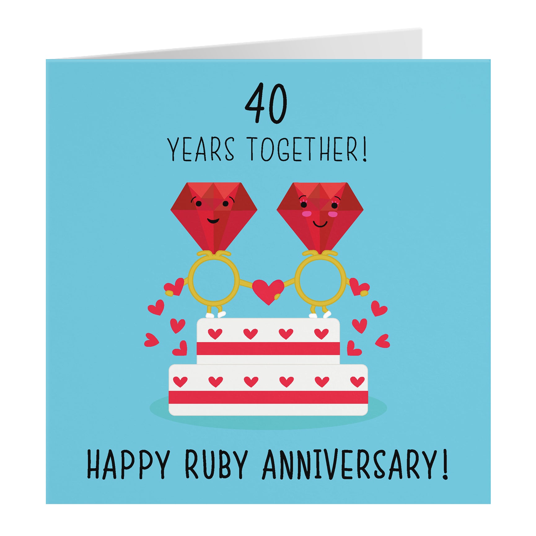40th Ruby Anniversary Cards