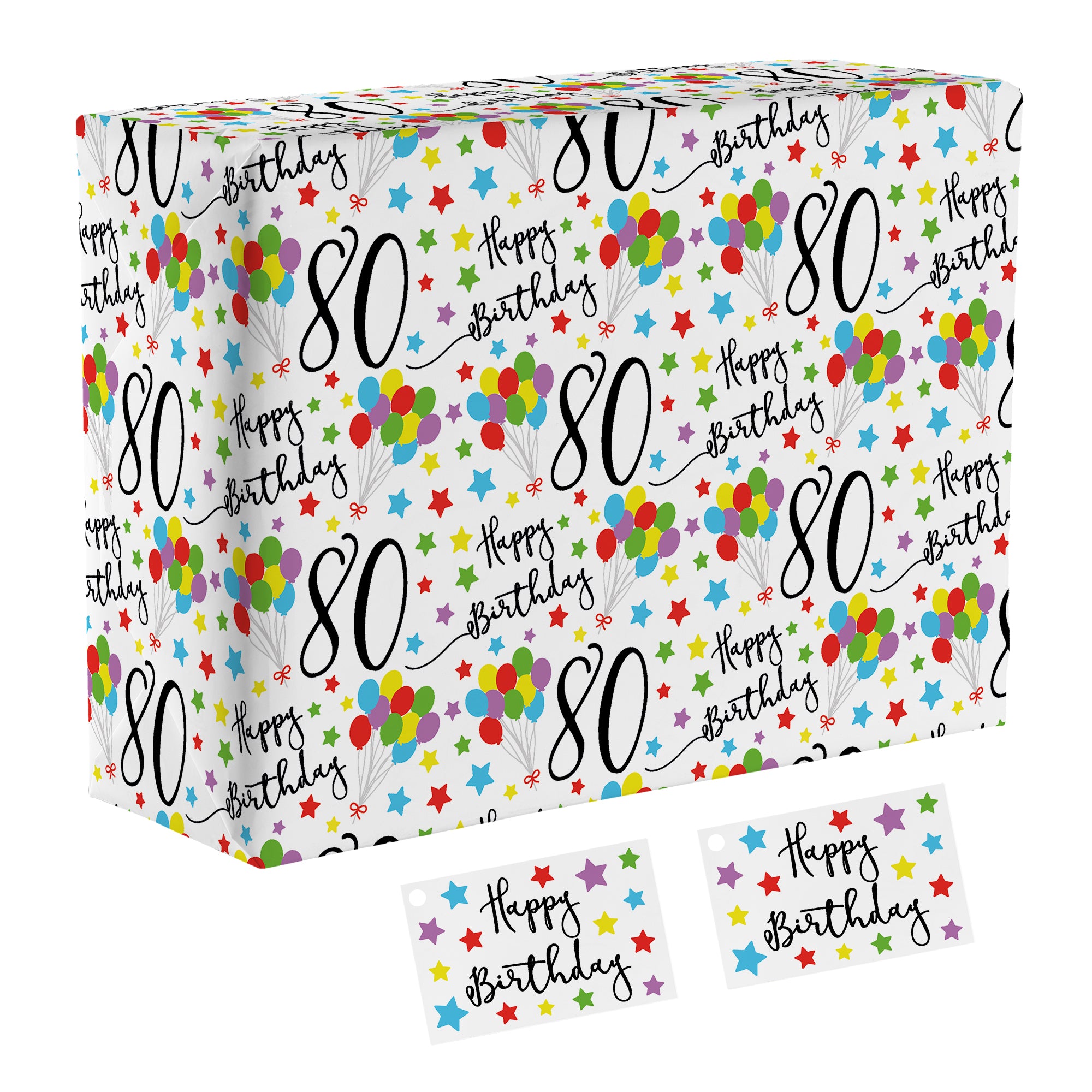 80th Birthday Gift Wrap
