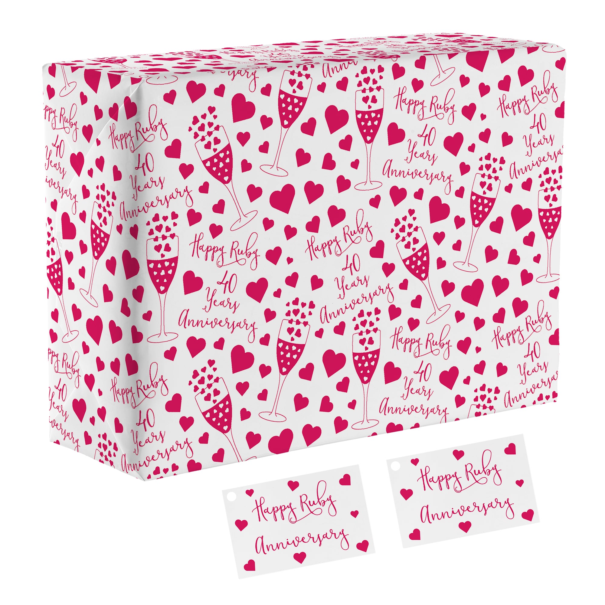Anniversary Wrapping Paper And Gift Tags
