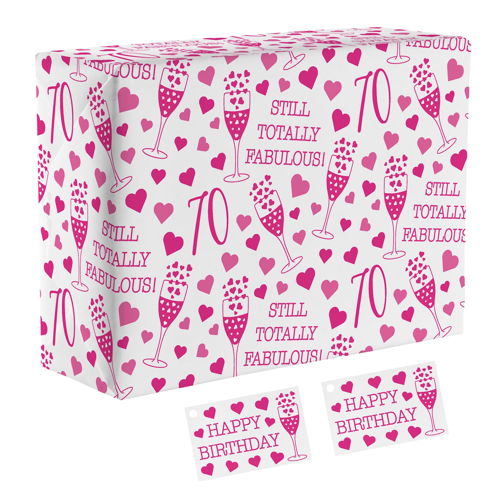 70th Birthday Gift Wrap