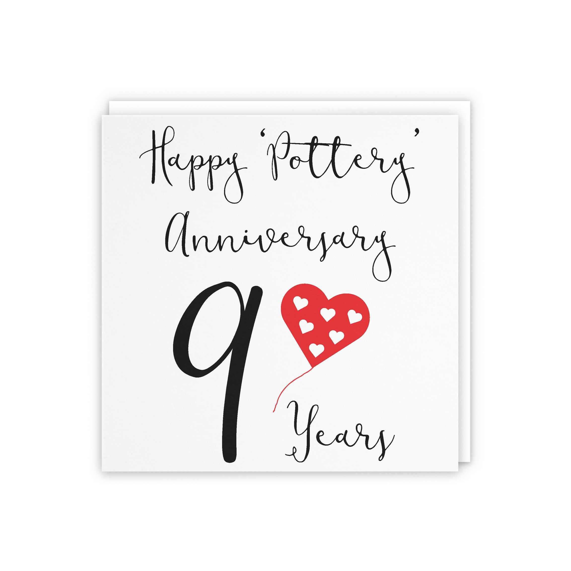 9th Anniversary Card Red Heart - Default Title (5056408102230)