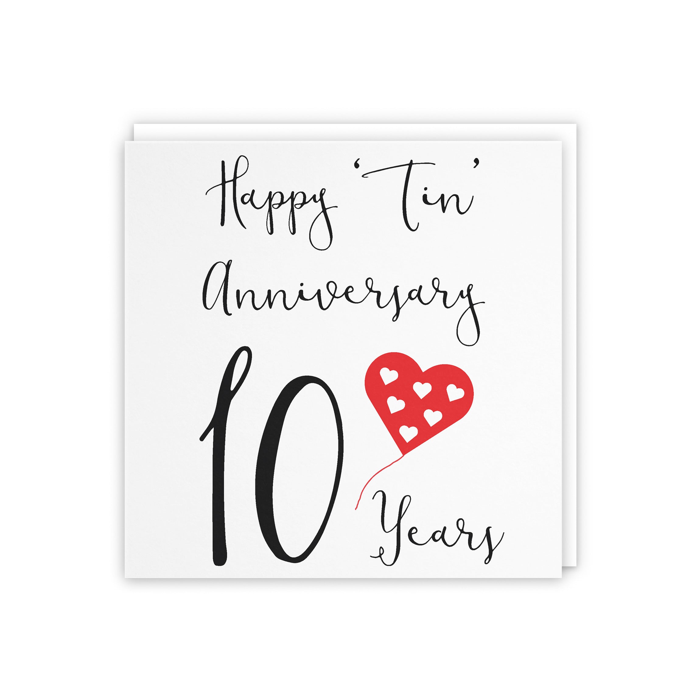 10th Anniversary Card Red Heart - Default Title (5056408102254)