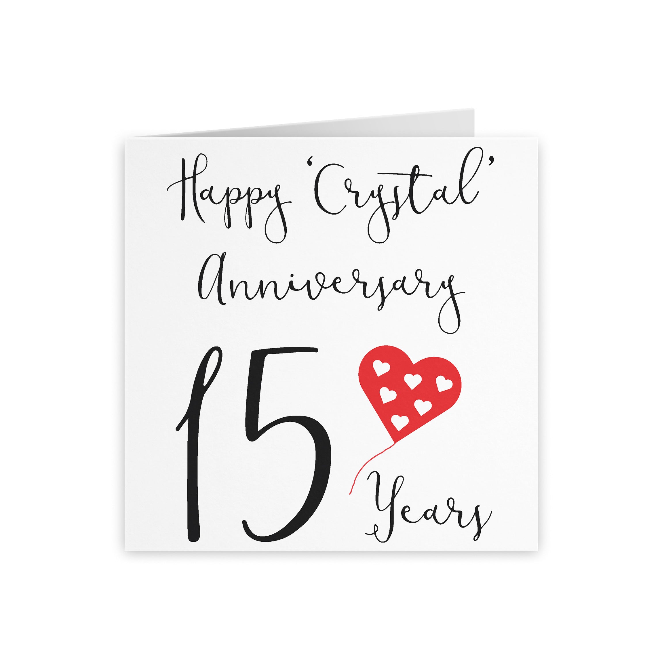 15th Anniversary Card Red Heart - Default Title (5056408102308)