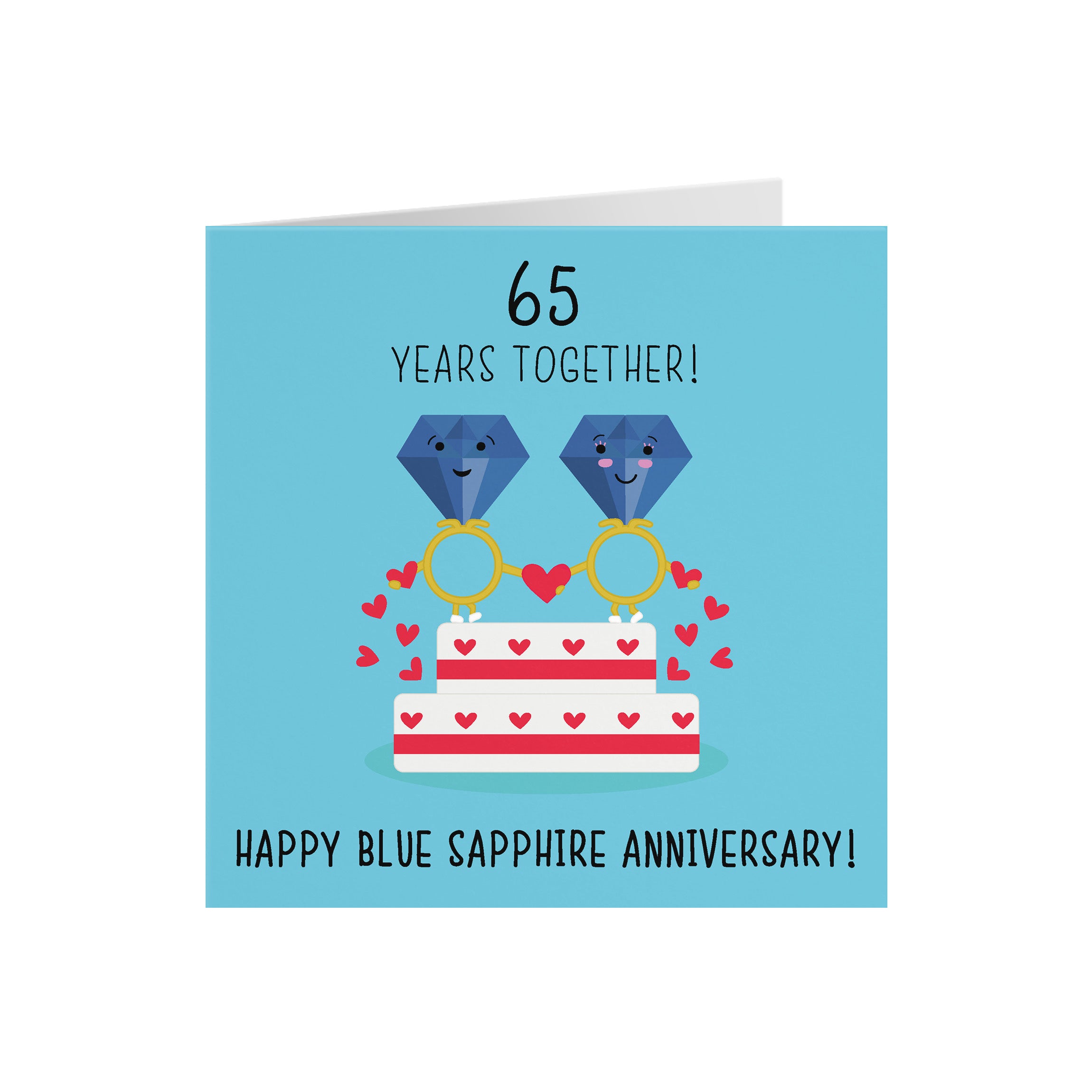 65th Anniversary Blue Sapphire Card Cake Iconic - Default Title (5056408102834)