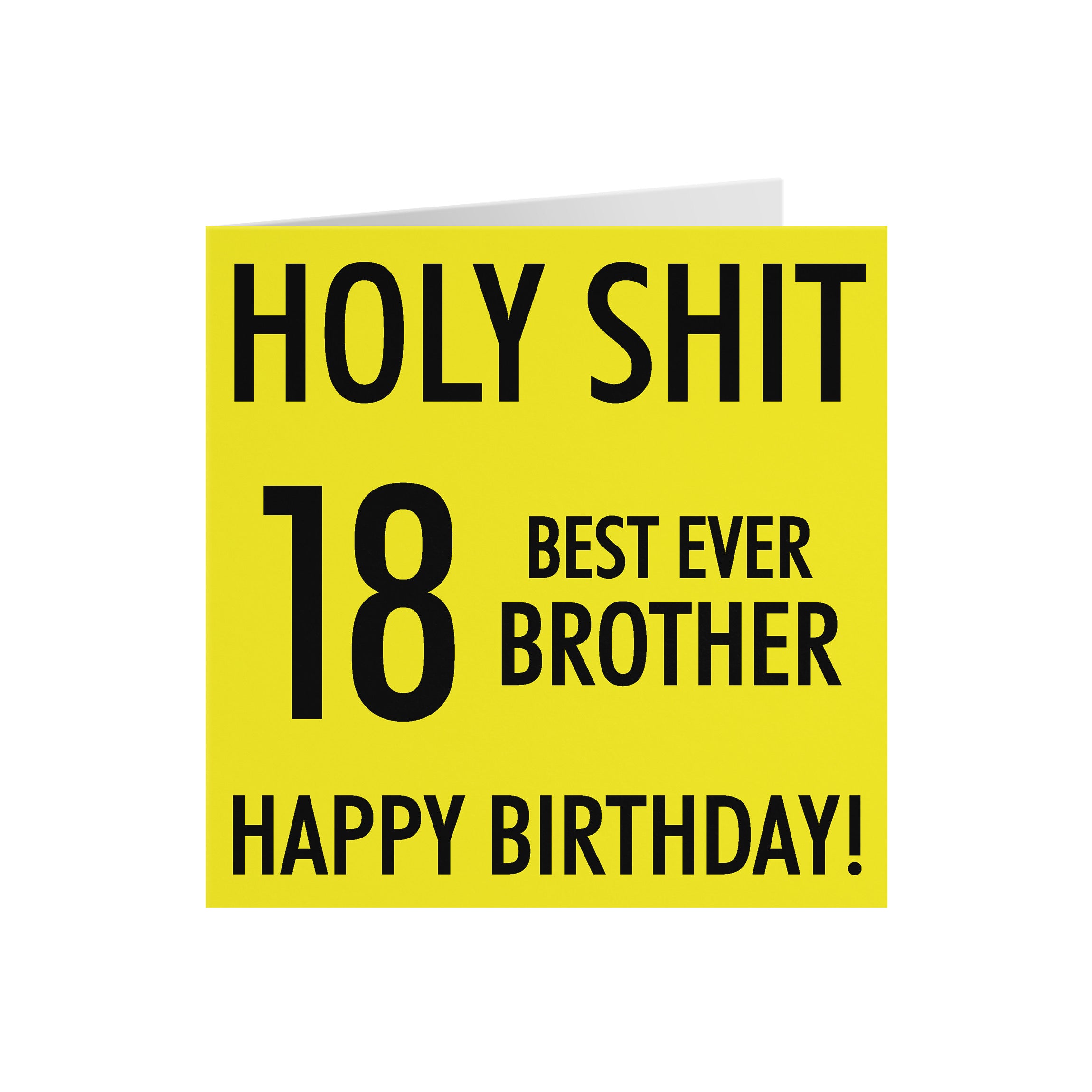 18th Brother Birthday Card Holy Shit - Default Title (5056408107006)