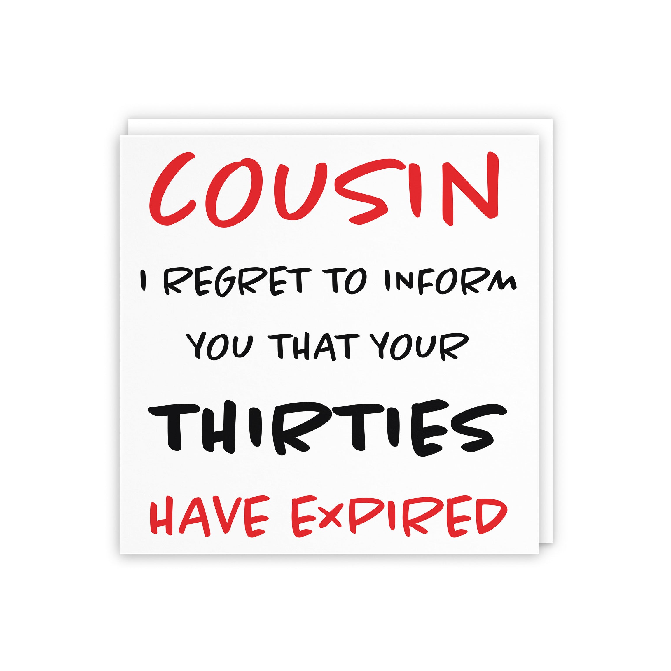 40th Cousin Humorous Birthday Card Retro - Default Title (5056408111645)