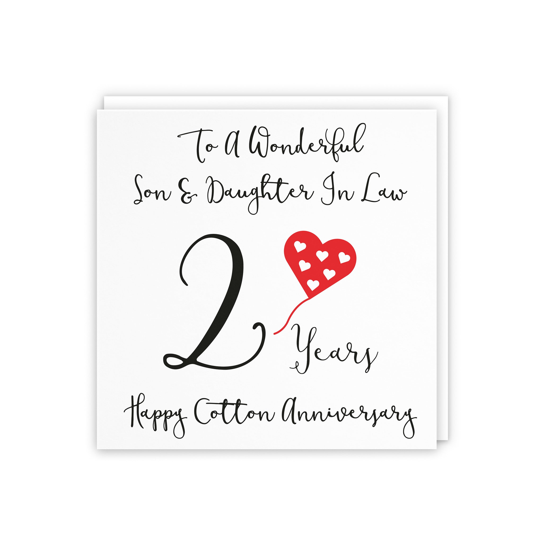 2nd Son And Daughter In Law Anniversary Card Love Heart - Default Title (5056408112550)