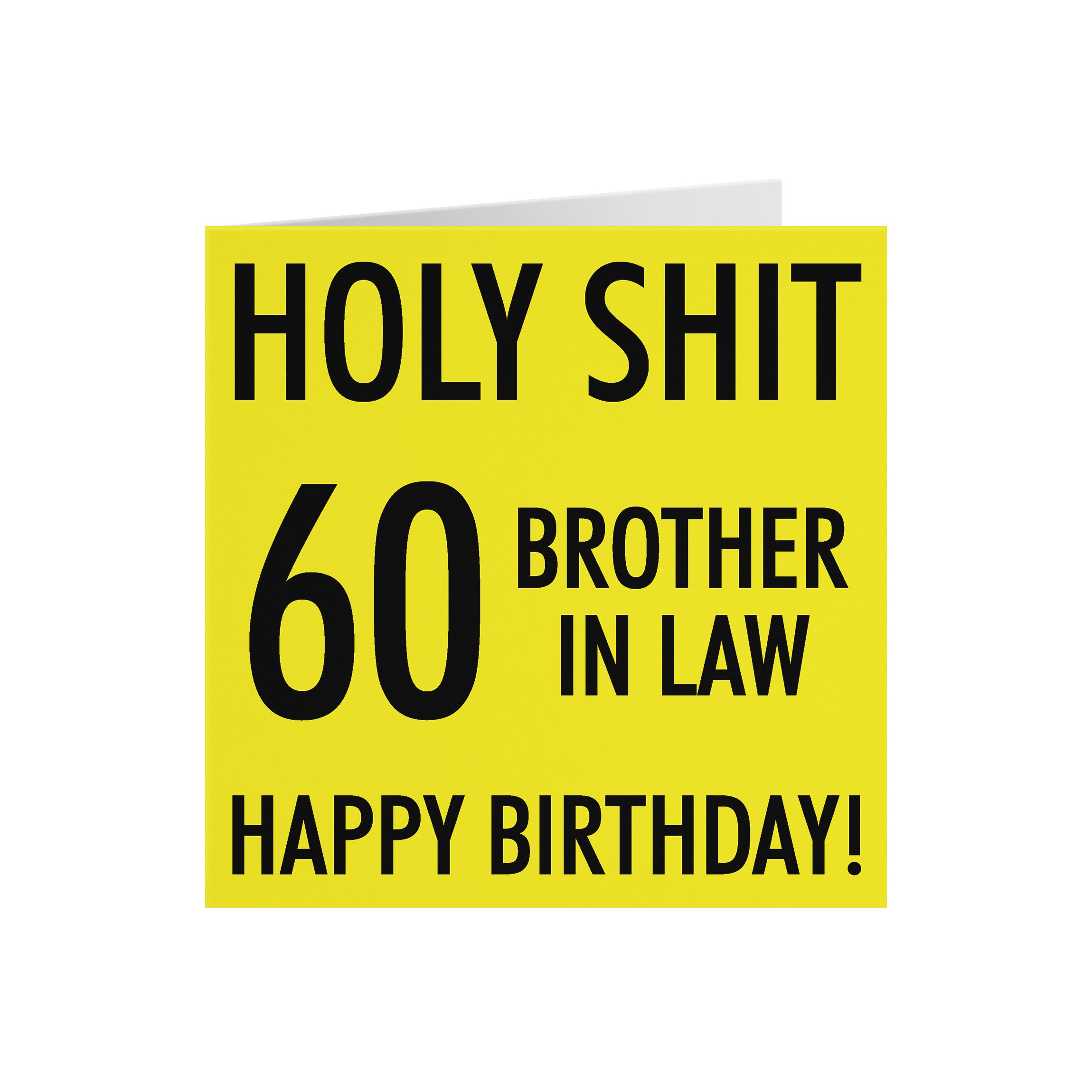60th Brother In Law Birthday Card Holy Shit - Default Title (5056408114202)