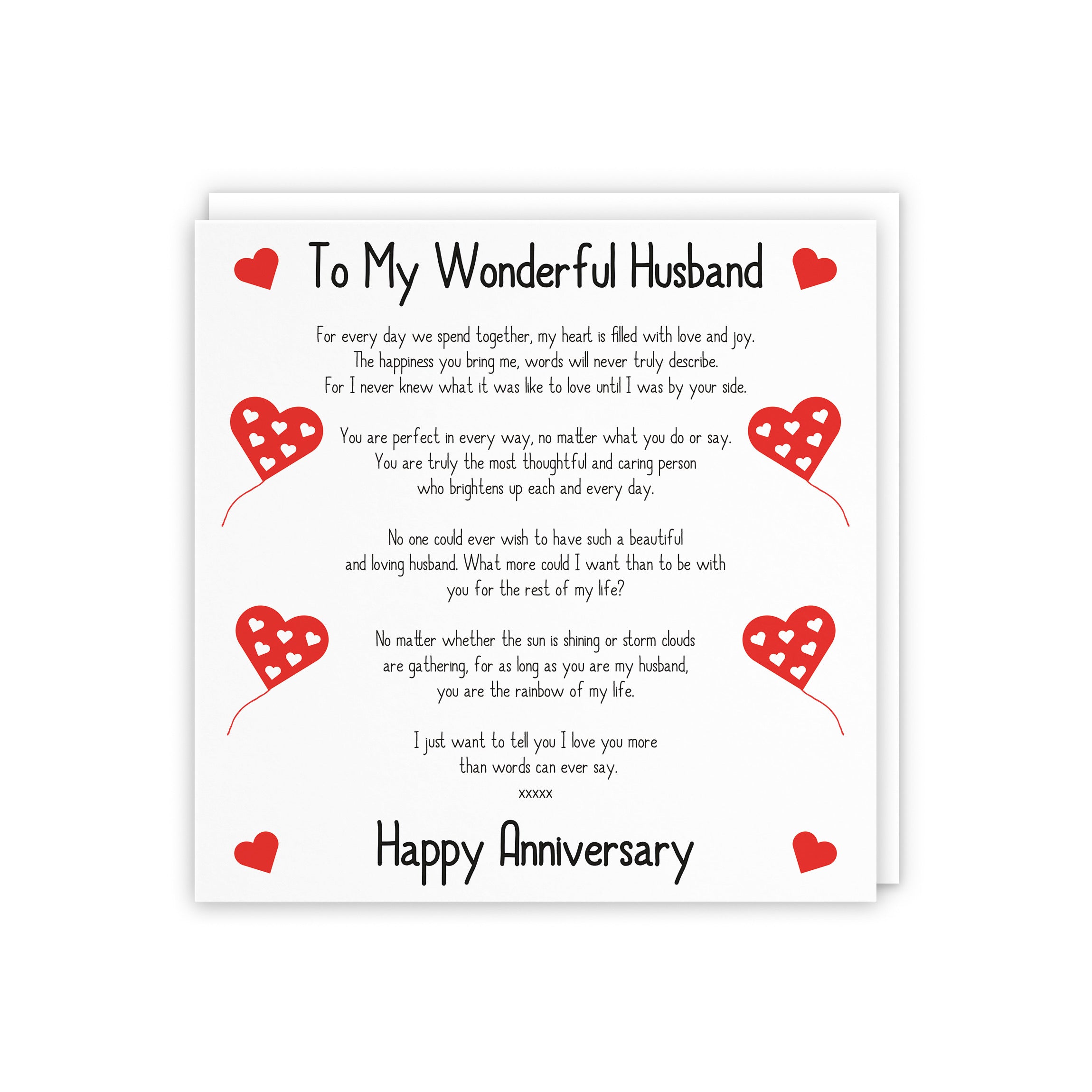 Husband Anniversary Card Romantic Verses - Default Title (5056408114950)