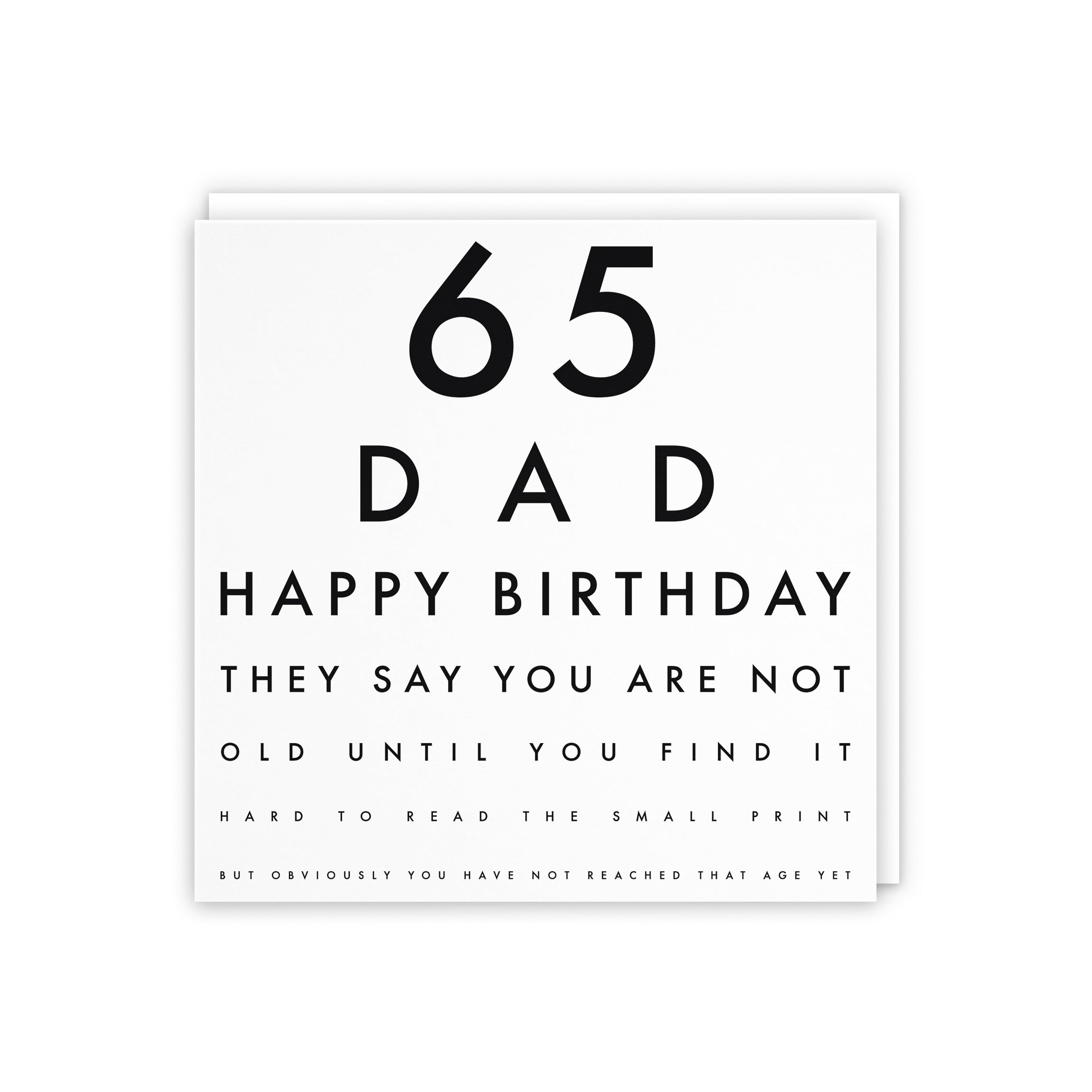65th Dad Eye Sight Joke Birthday Card Letters - Default Title (5056408117975)
