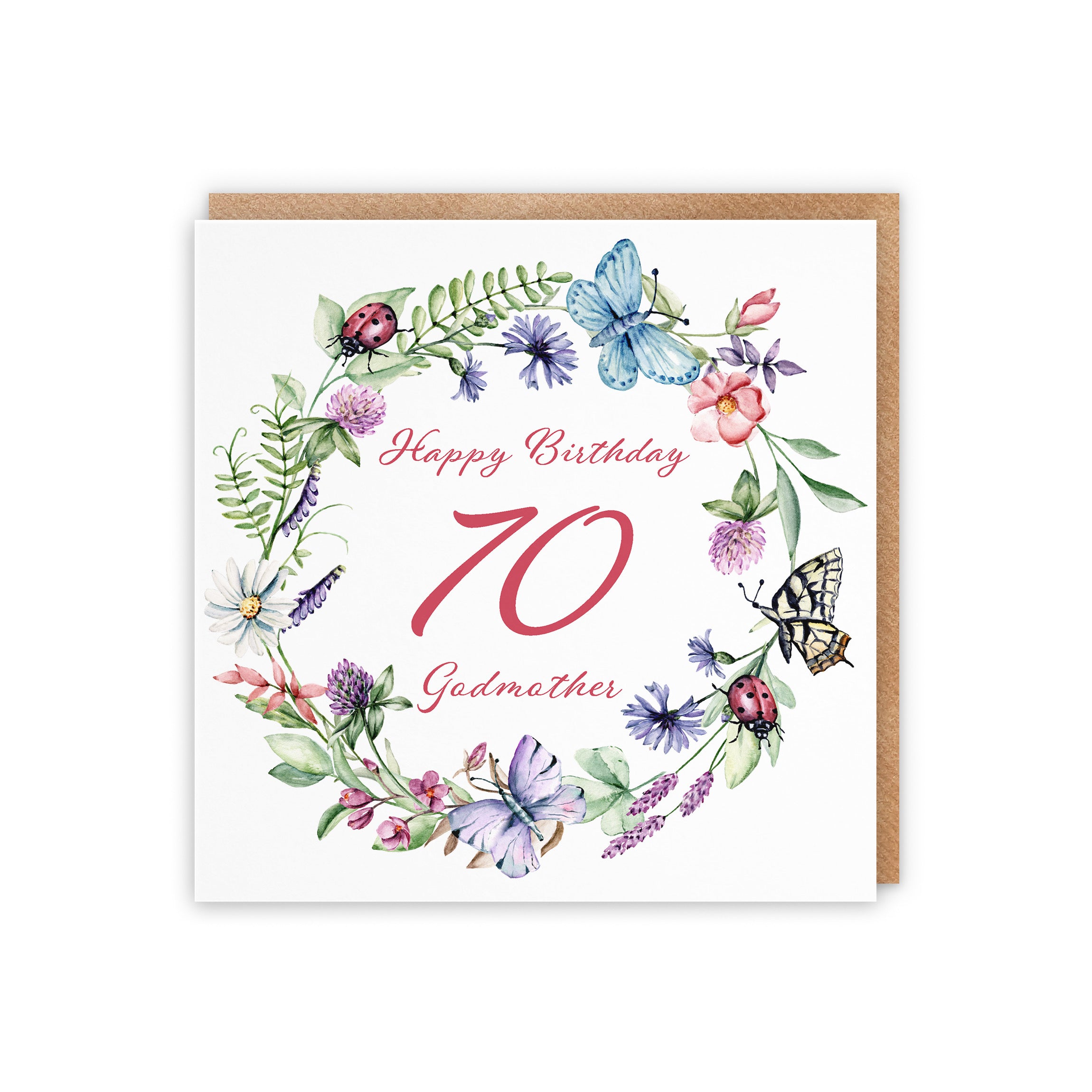 70th Godmother Birthday Card Meadow - Default Title (5056408125048)