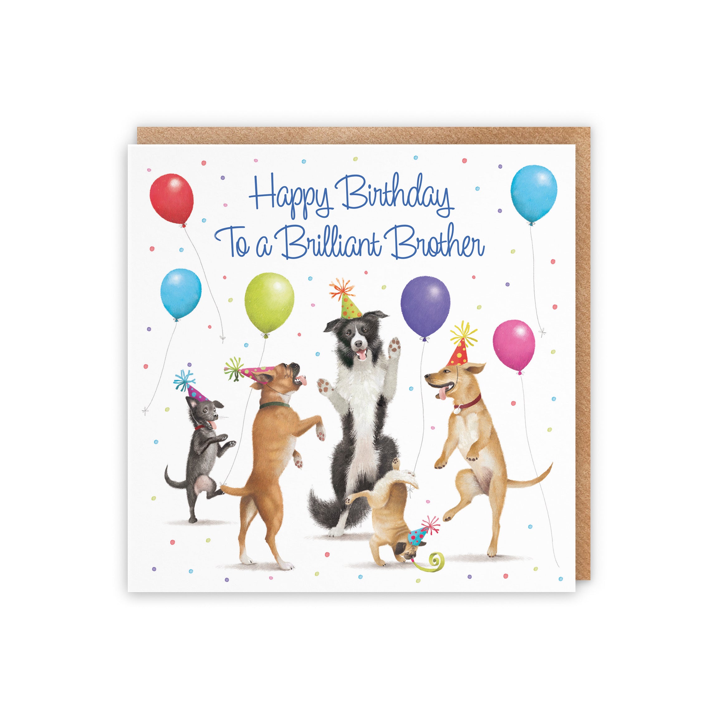 Brother Birthday Card Dancing Dogs Milo's Gallery - Default Title (5056408164573)