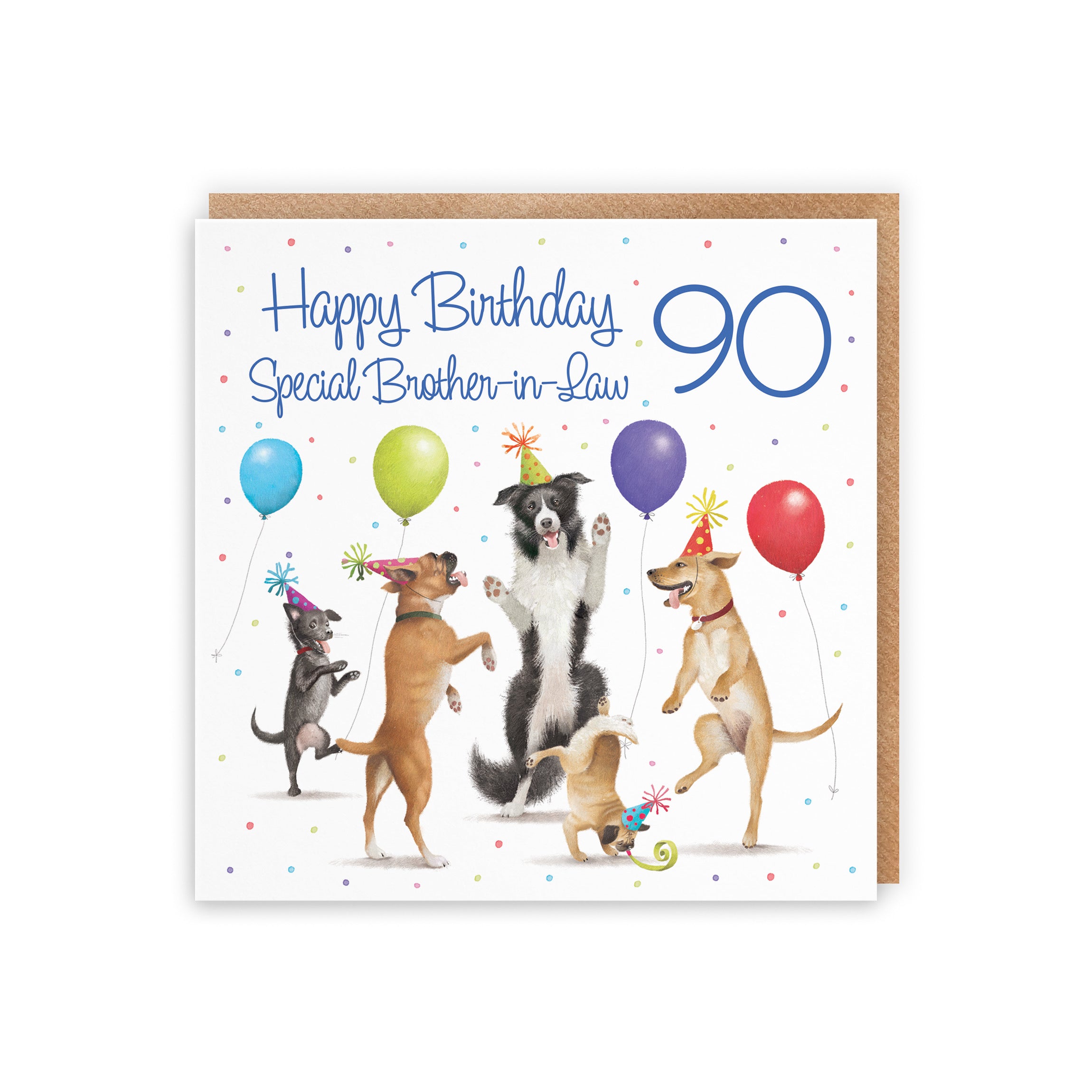 90th Brother-in-Law Birthday Card Dancing Dogs Milo's Gallery - Default Title (5056408182676)