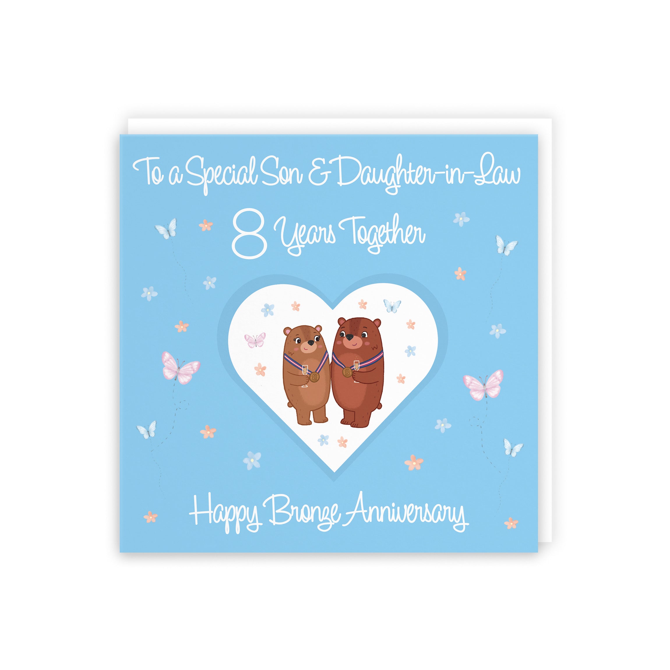 8th Son & Daughter-in-Law Anniversary Card Romantic Meadows - Default Title (5056408184991)