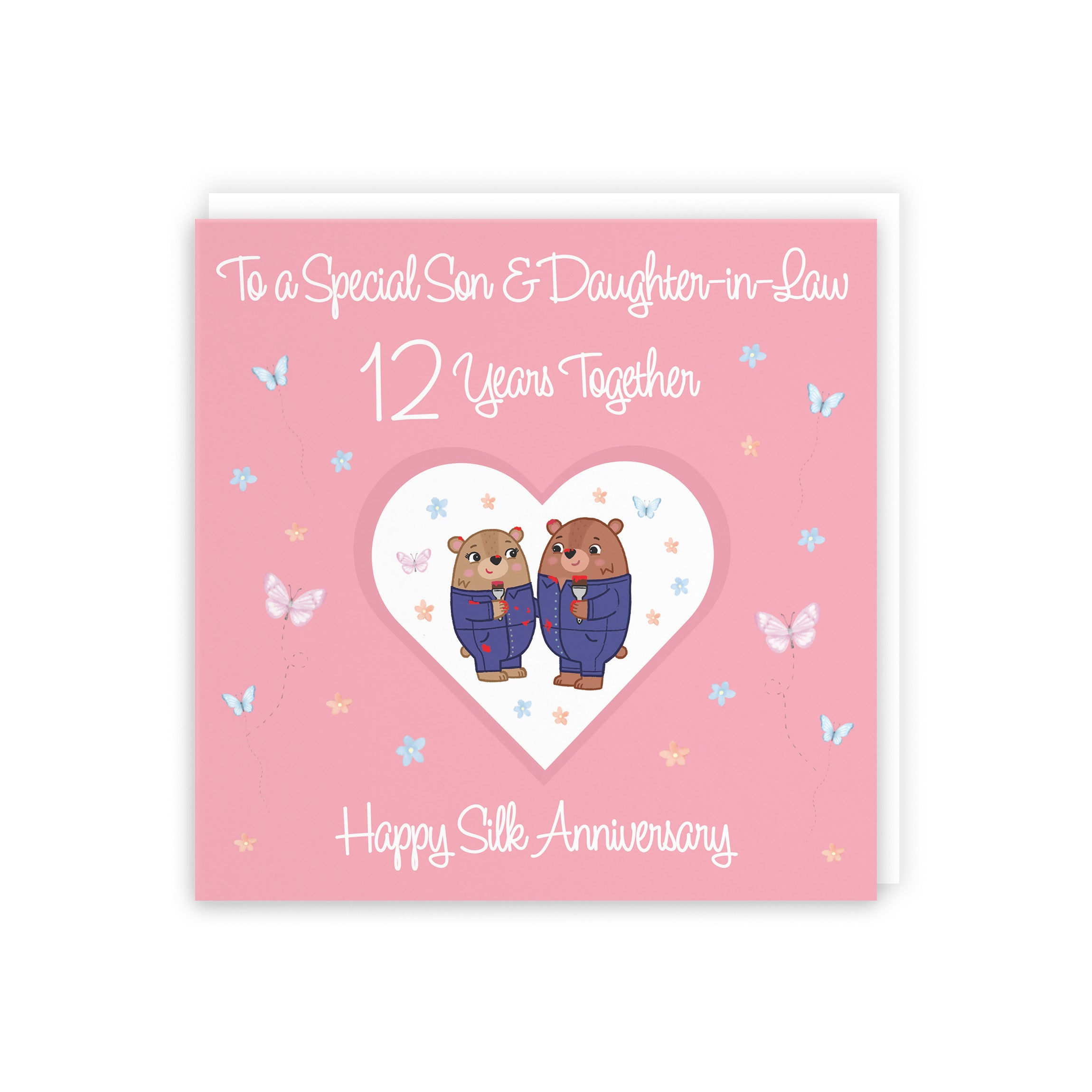 12th Son & Daughter-in-Law Anniversary Card Romantic Meadows - Default Title (5056408185035)