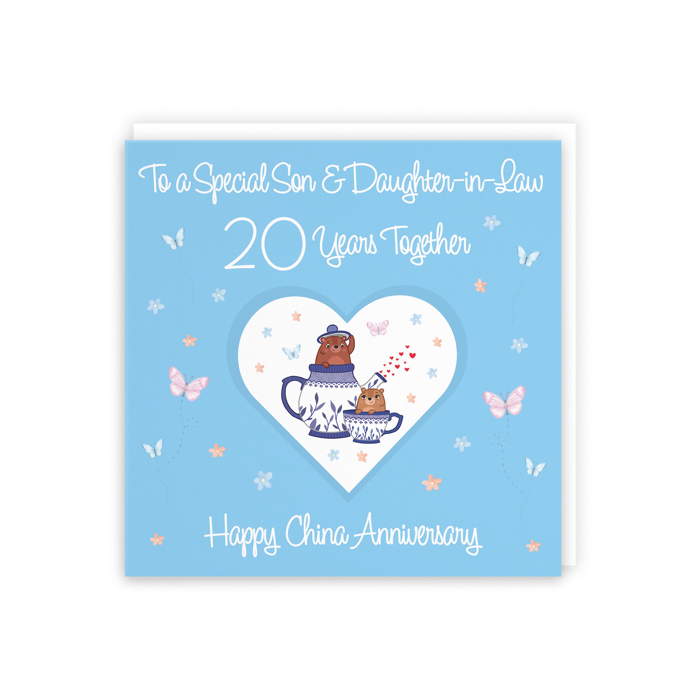 20th Son & Daughter-in-Law Anniversary Card Romantic Meadows - Default Title (5056408185073)