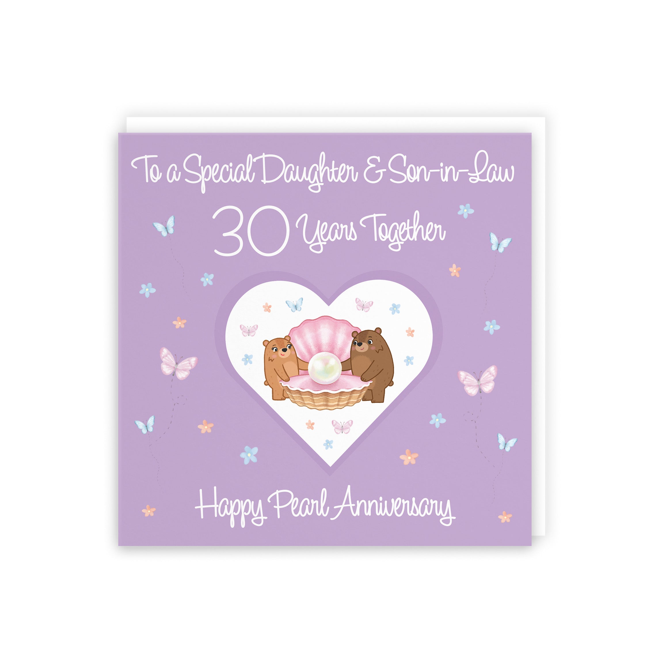 30th Daughter & Son-in-Law Anniversary Card Romantic Meadows - Default Title (5056408185271)