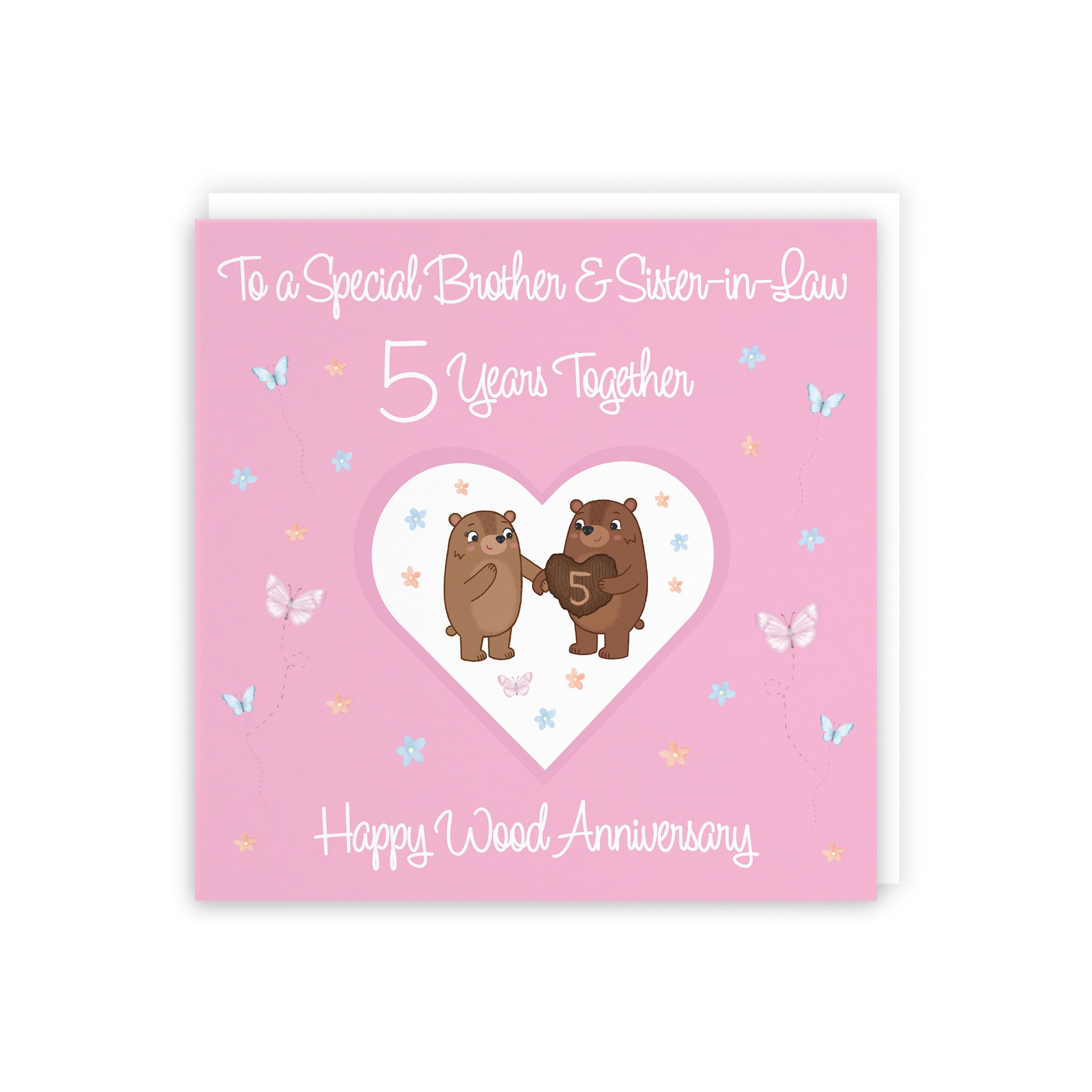 5th Brother & Sister-in-Law Anniversary Card Romantic Meadows - Default Title (5056408185486)