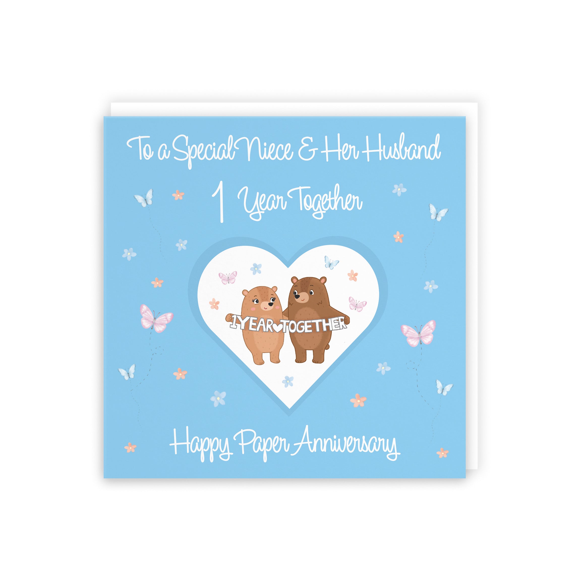 1st Niece & Husband Anniversary Card Romantic Meadows - Default Title (5056408185950)