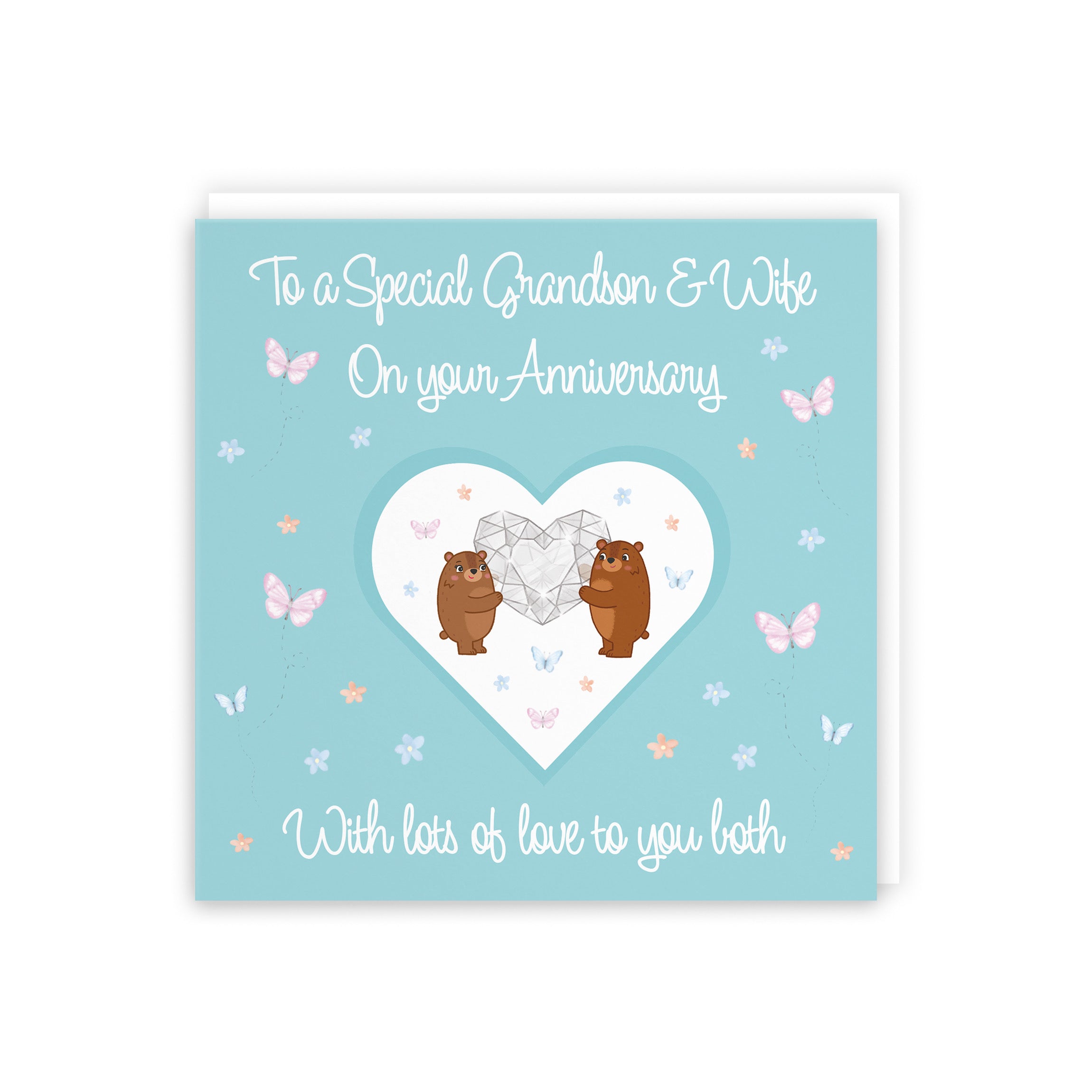 Grandson And Wife Anniversary Card Romantic Meadows - Default Title (5056408186223)