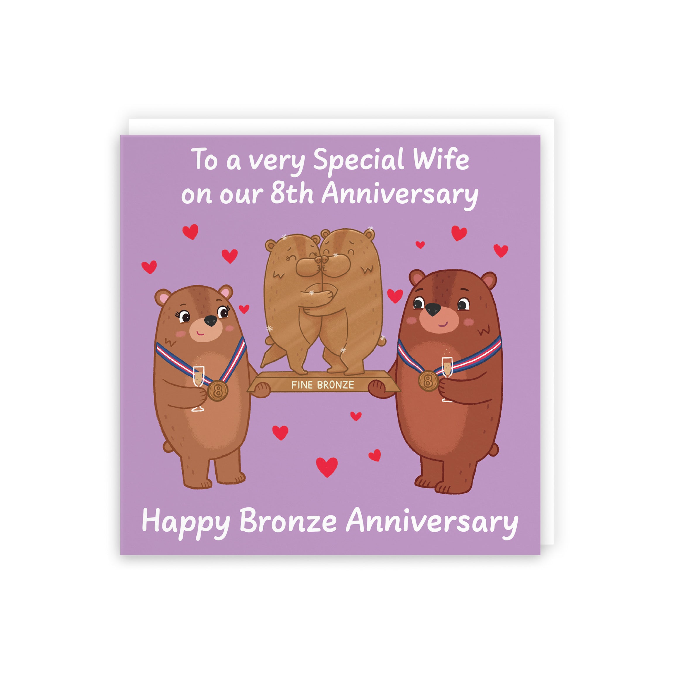 8th Wife Anniversary Card Love Story - Default Title (5063396125356)