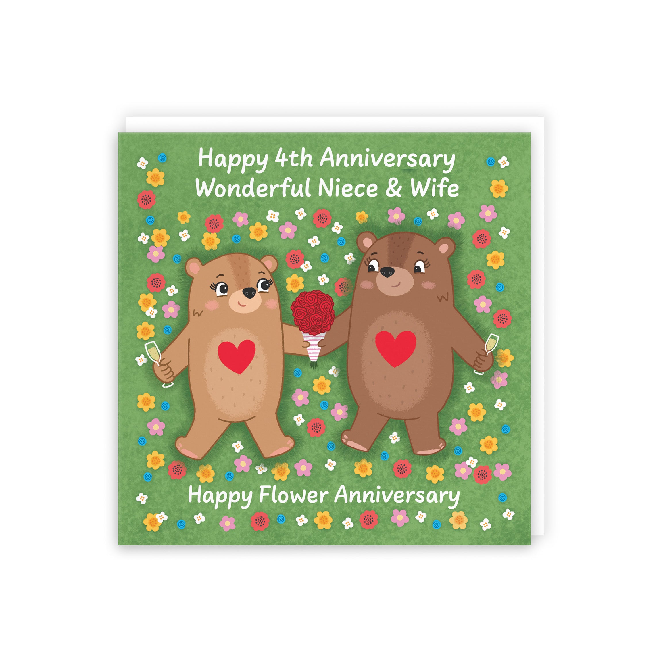 4th Niece And Wife Anniversary Card Love Story - Default Title (5063396128647)