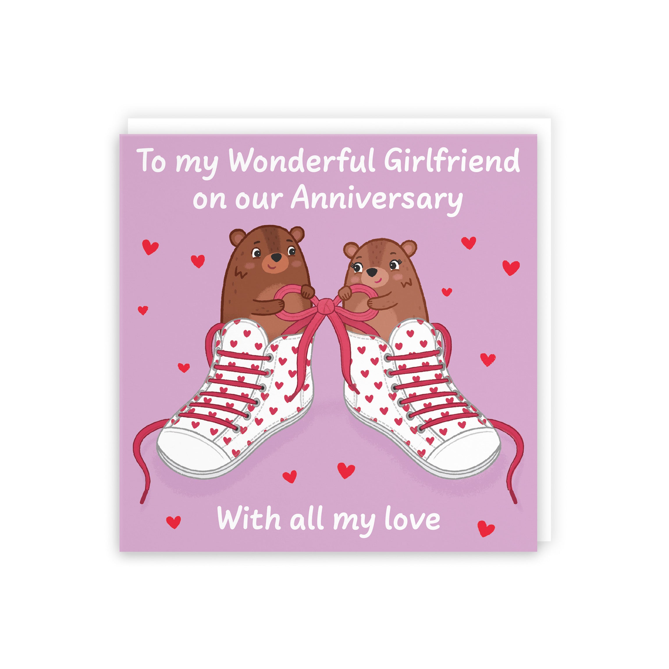 Girlfriend Anniversary Card Laces Love Story - Default Title (5063396129866)