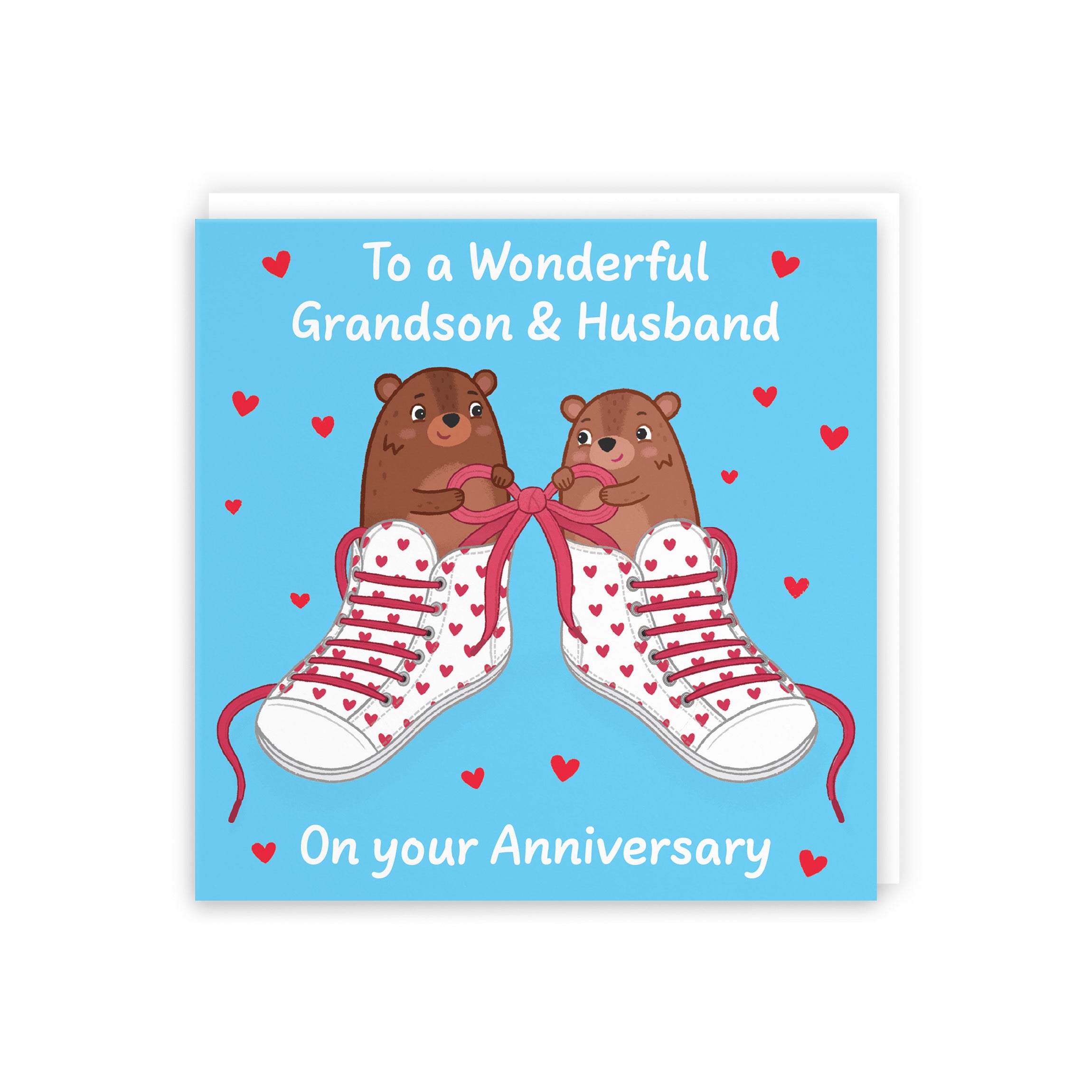 Grandson And Husband Anniversary Card Laces Love Story - Default Title (5063396130237)