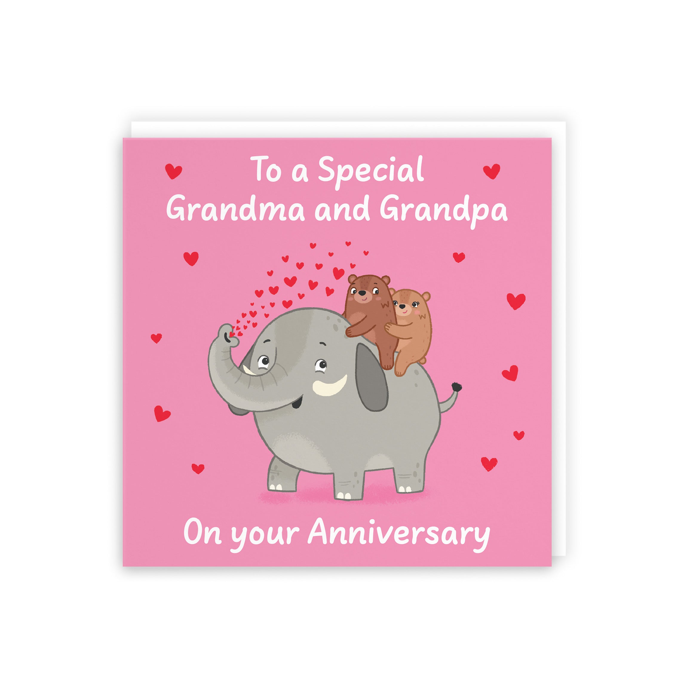 Grandma And Grandpa Anniversary Card Elephant Love Story - Default Title (5063396130602)