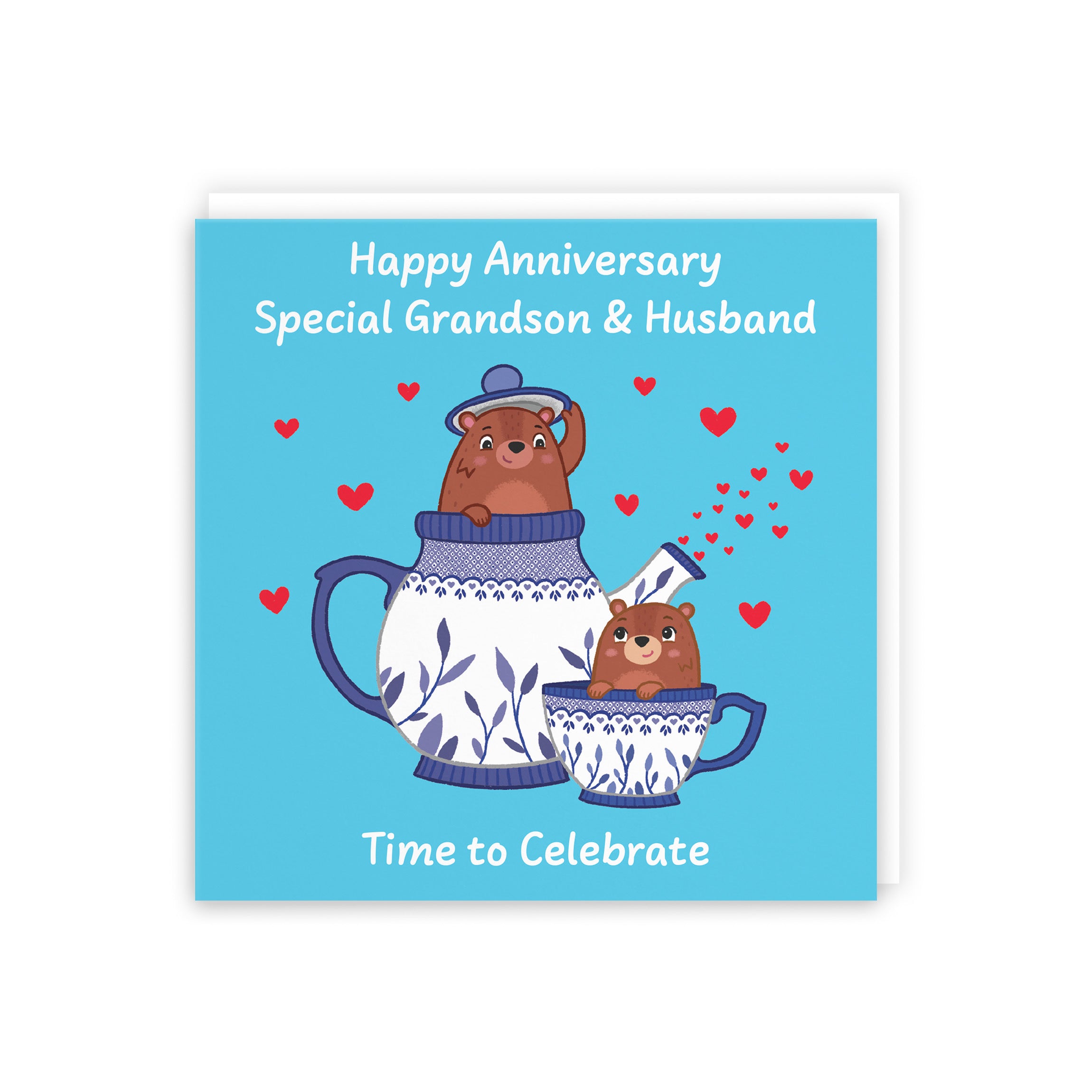Grandson And Husband Anniversary Card Teapot Love Story - Default Title (5063396131074)
