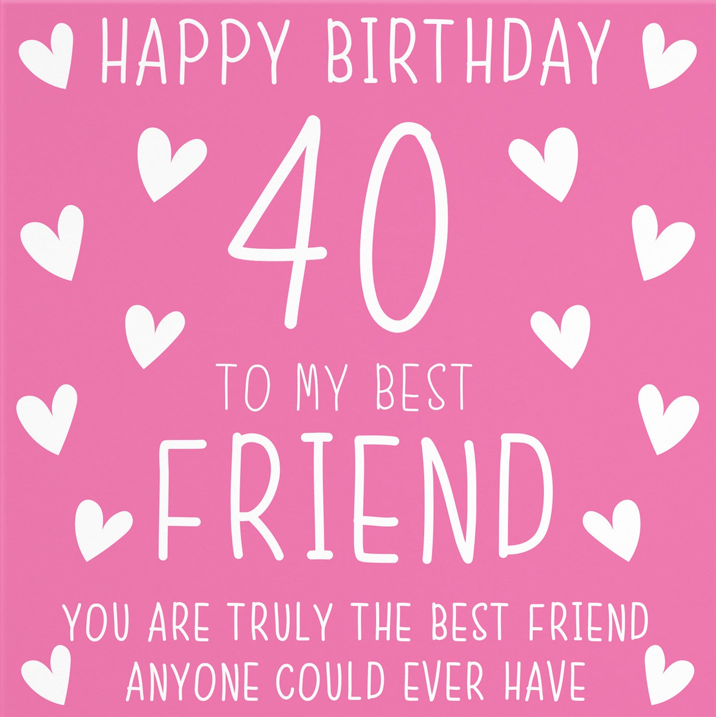 40th Best Friend Birthday Card Iconic - Default Title (B07RTZ7J6M)