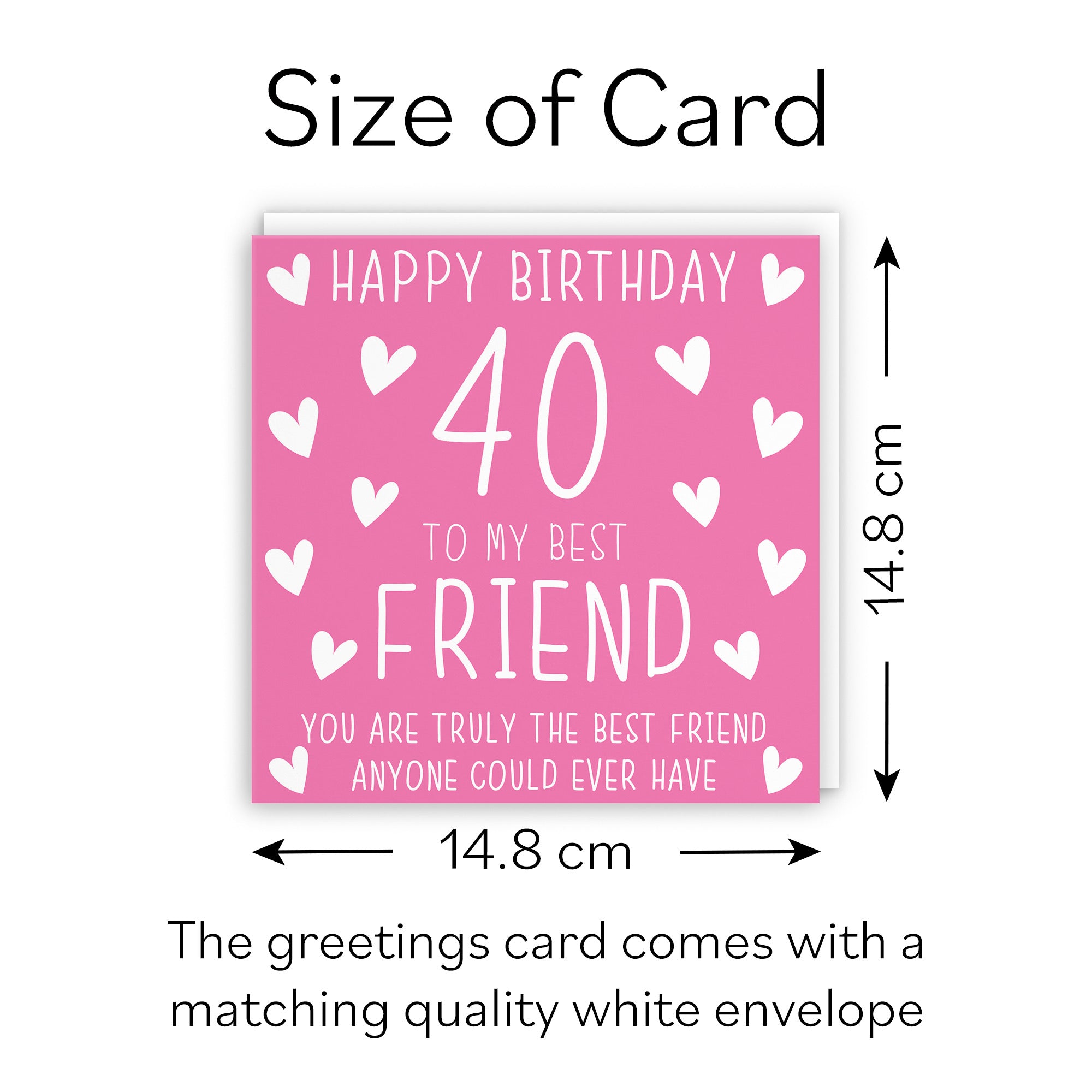 40th Best Friend Birthday Card Iconic - Default Title (B07RTZ7J6M)