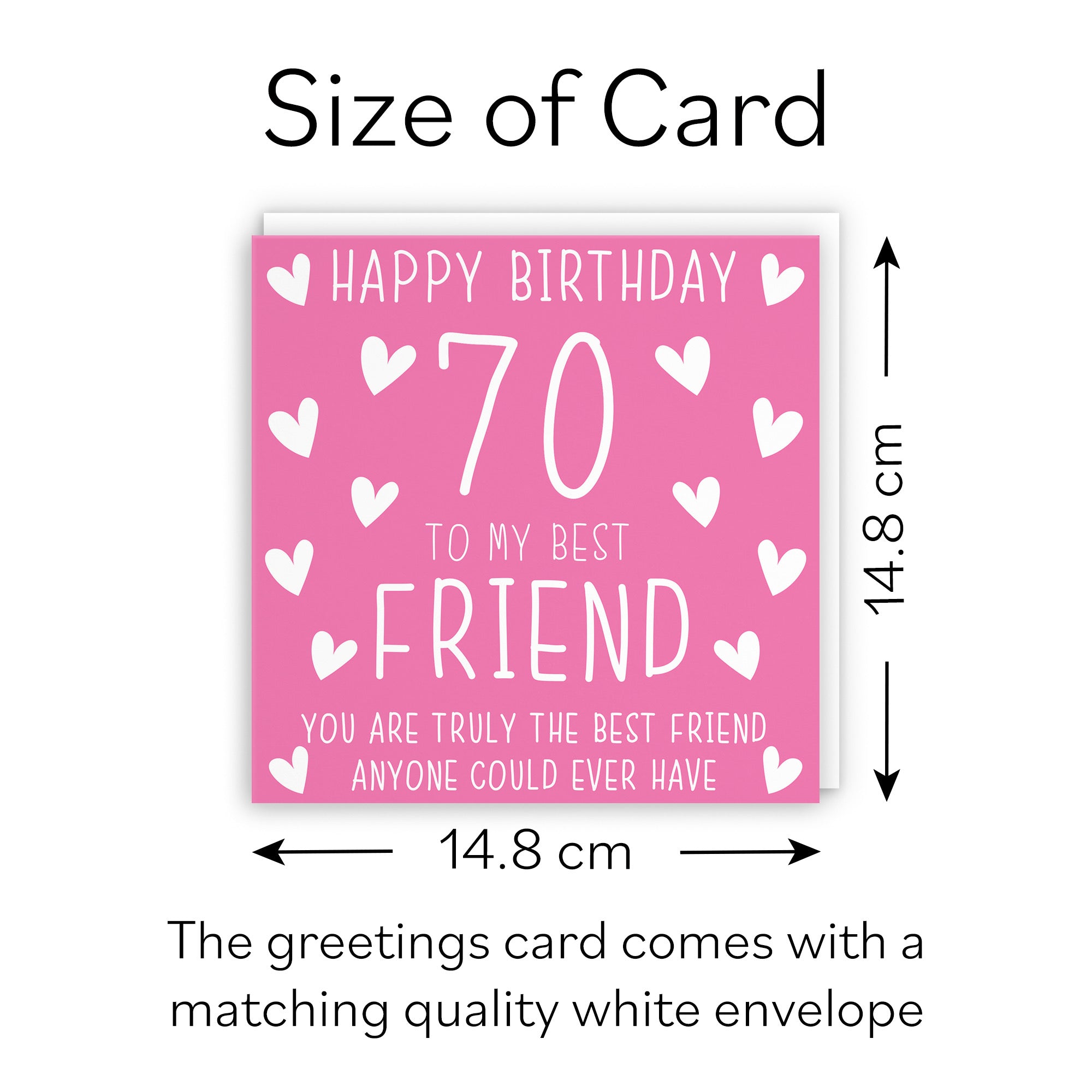 70th Best Friend Birthday Card Iconic - Default Title (B07RTZ7RPD)