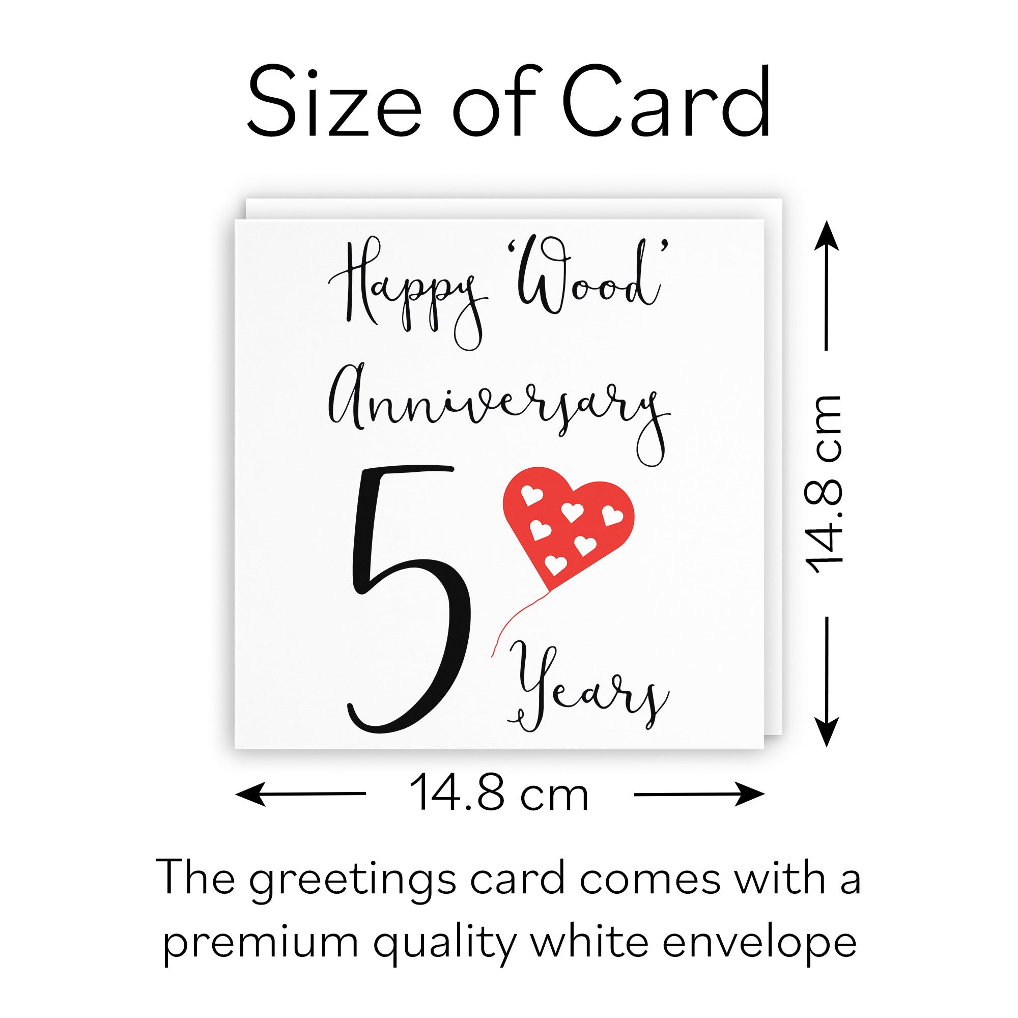 5th Anniversary Card Red Heart - Default Title (B07SW7ZG1H)