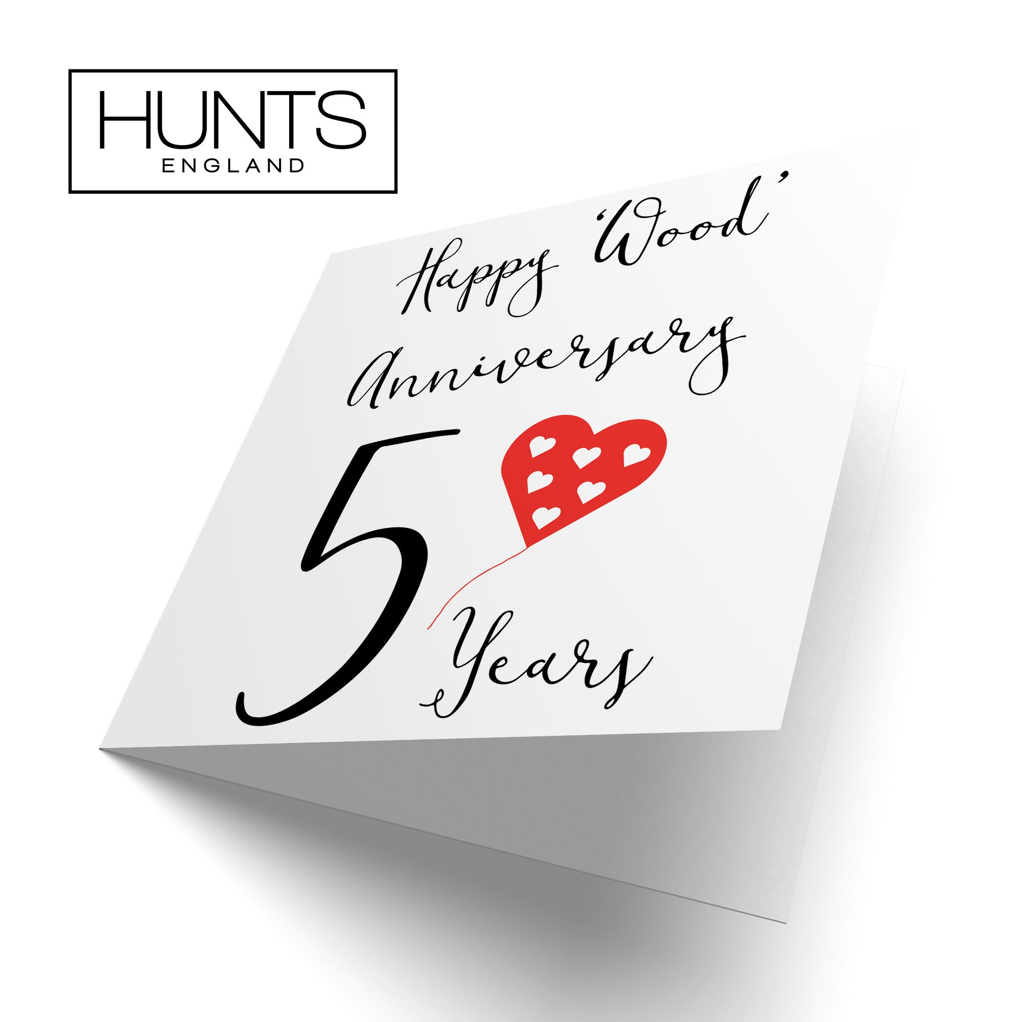 5th Anniversary Card Red Heart - Default Title (B07SW7ZG1H)