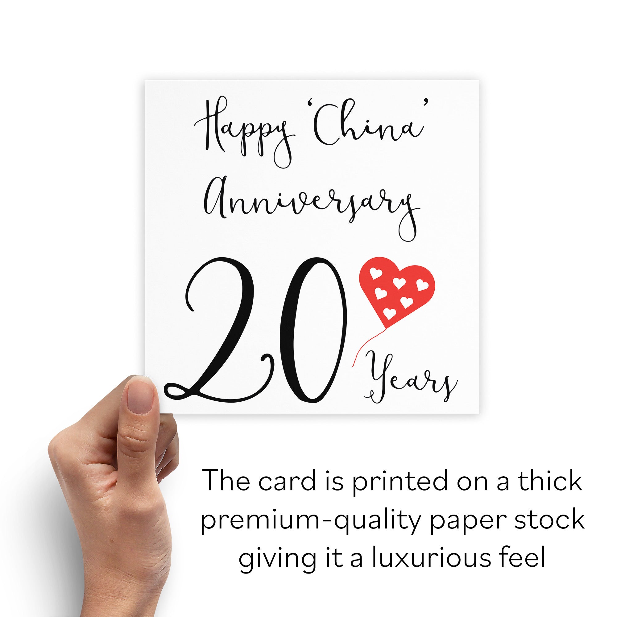 20th Anniversary Card Red Heart - Default Title (B07SW8CD5C)