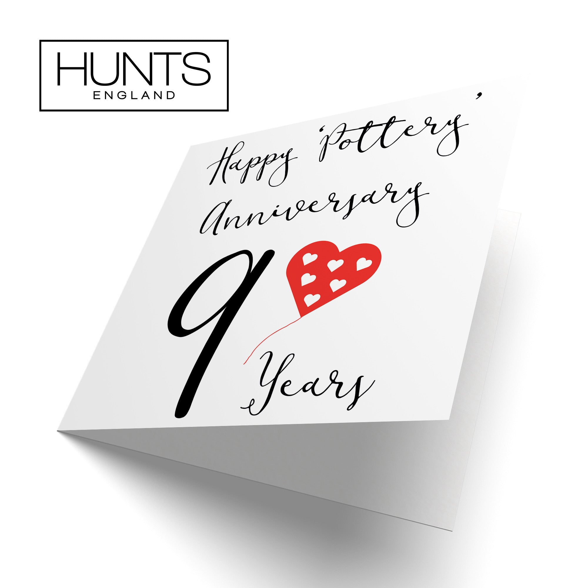 9th Anniversary Card Red Heart - Default Title (B07SXCYBG4)