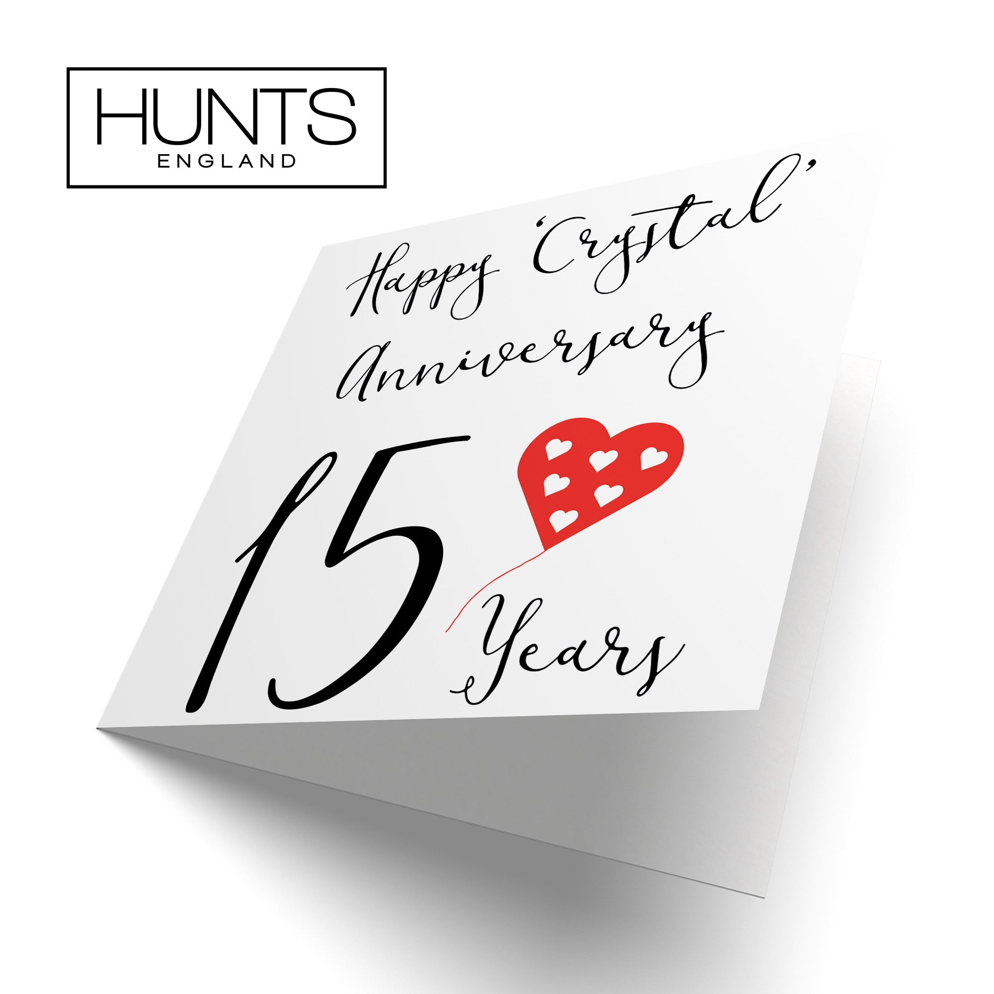 15th Anniversary Card Red Heart - Default Title (B07SYBDJ3P)