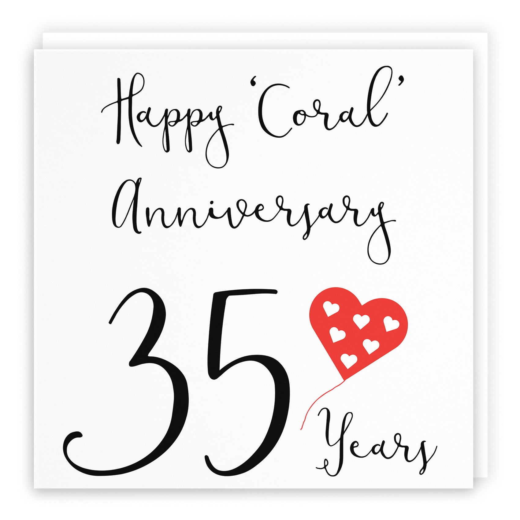 35th Anniversary Card Red Heart - Default Title (B07SZ1SWF7)