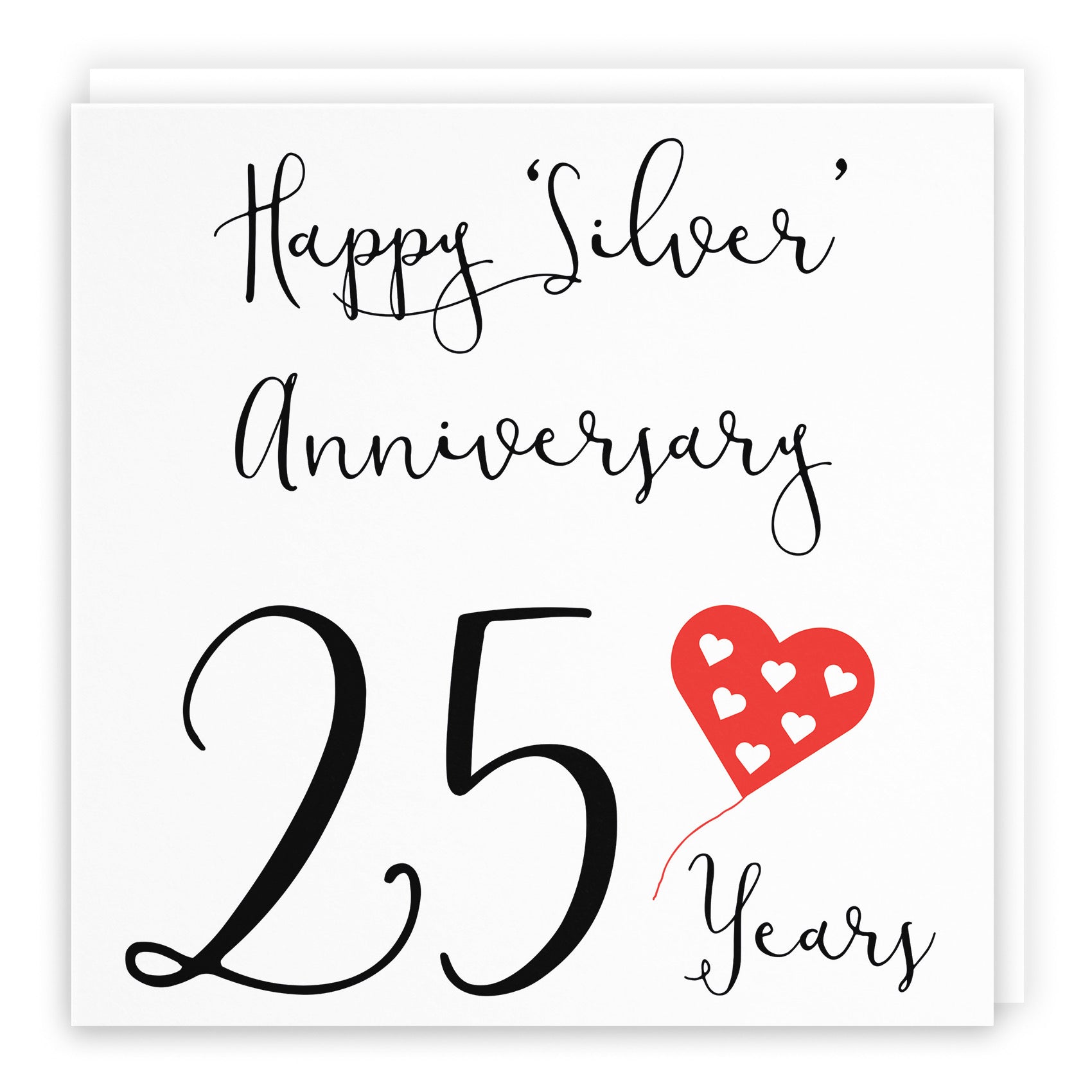 25th Anniversary Card Red Heart - Default Title (B07SZ28F7M)