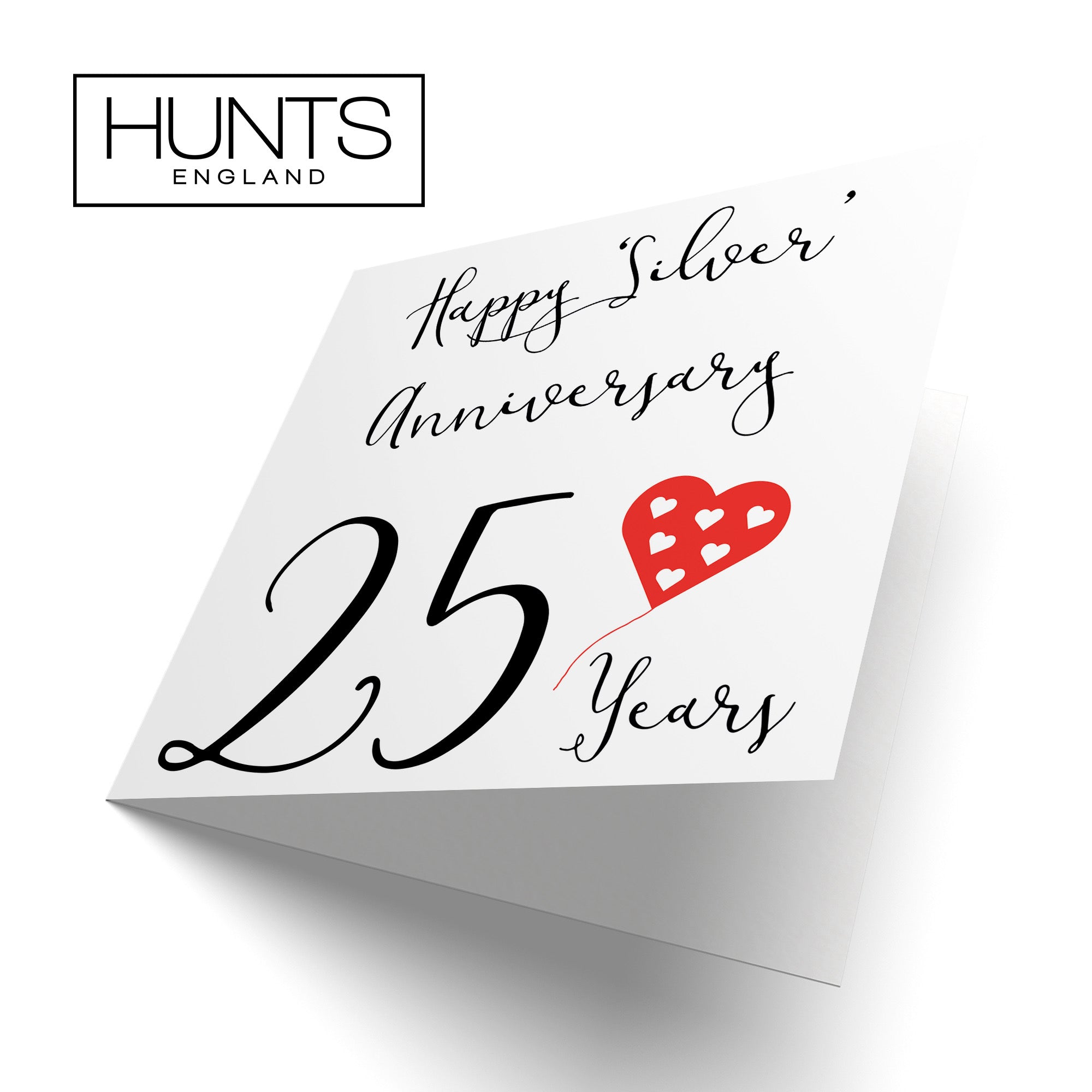 25th Anniversary Card Red Heart - Default Title (B07SZ28F7M)