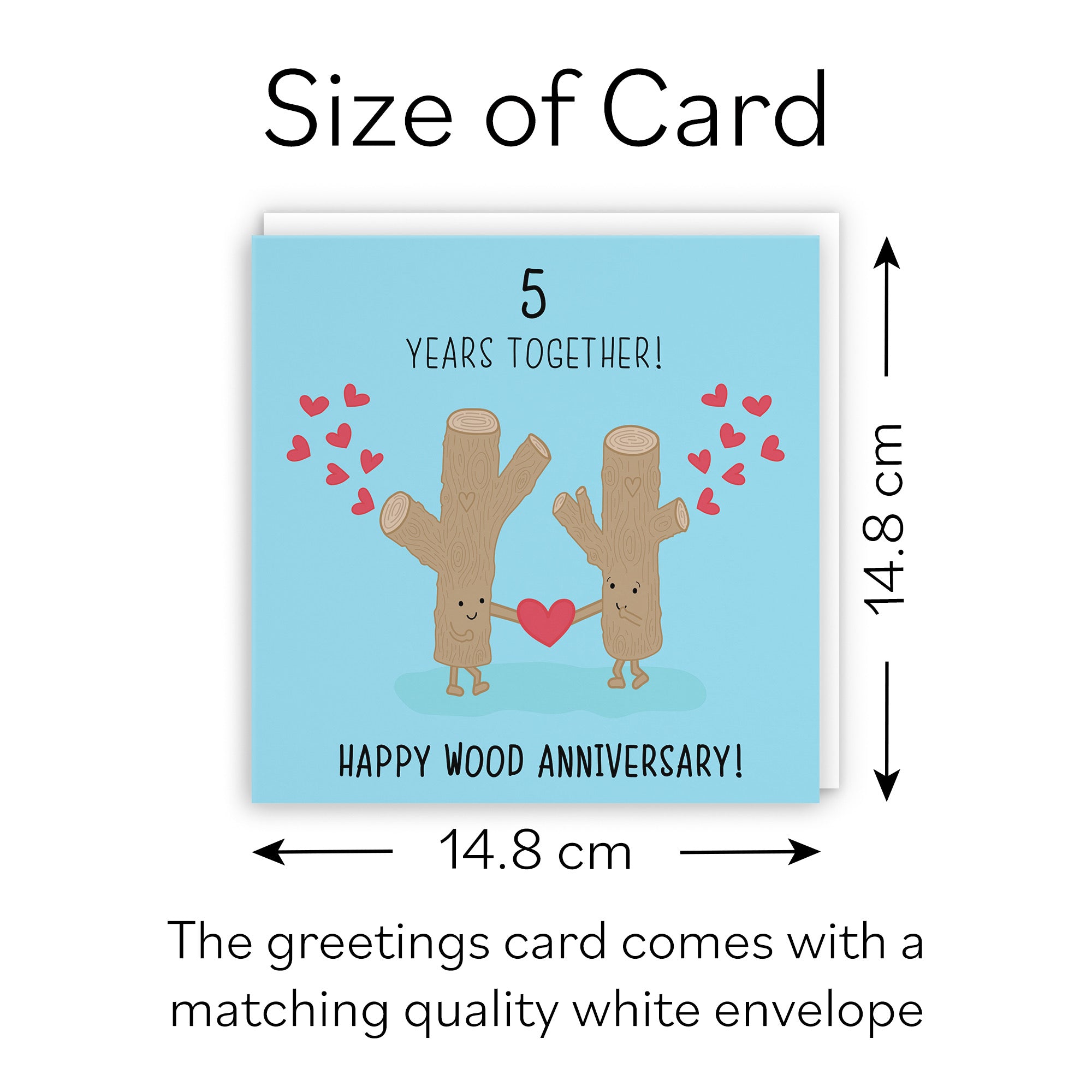 5th Wood Anniversary Card Tree Trunks Iconic - Default Title (B084NX3MLJ)