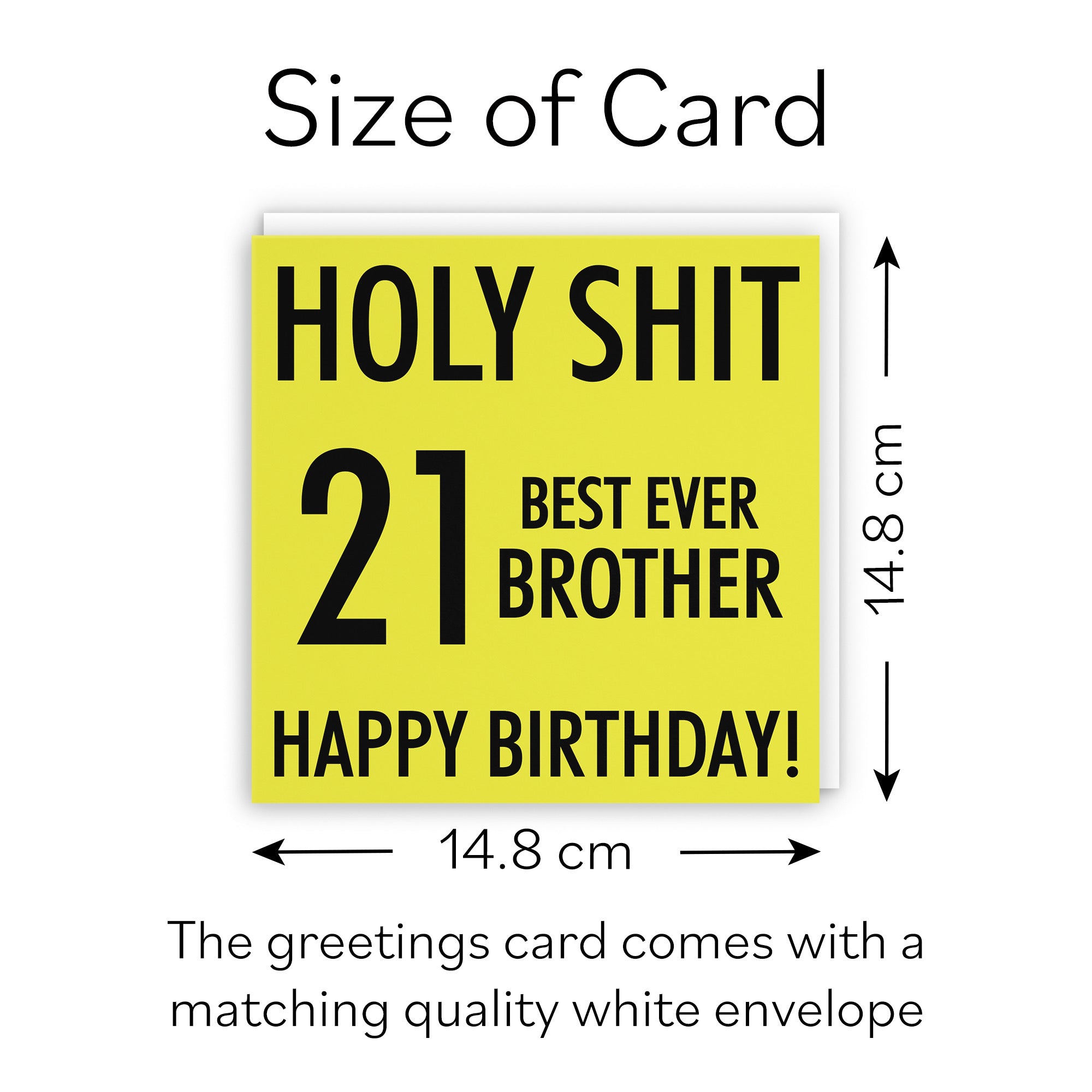 21st Brother Birthday Card Holy Shit - Default Title (B086MM9TV5)