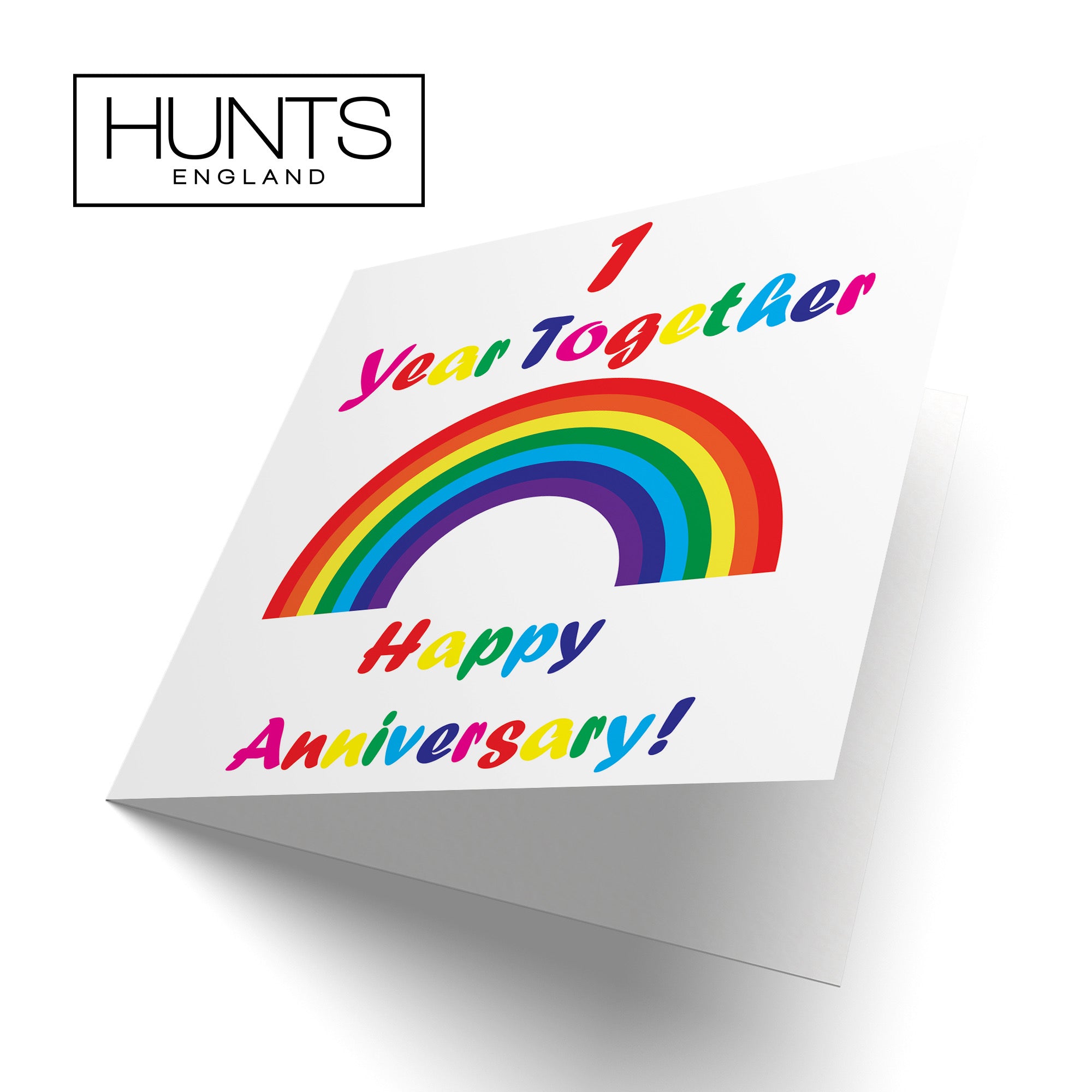 1st Anniversary LGBT Same Sex Card Rainbow - Default Title (B086Z9P47W)