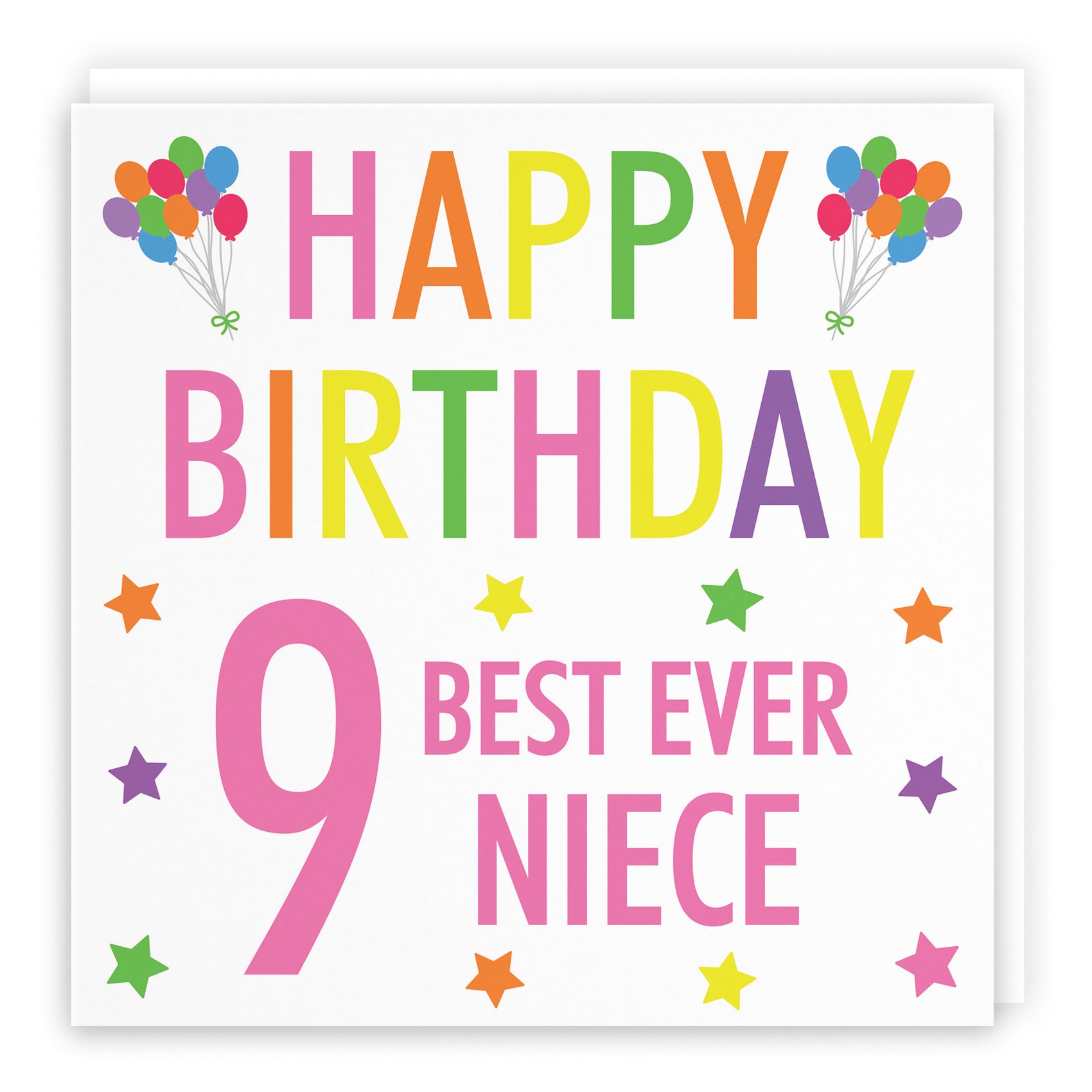 9th Niece Birthday Card Colourful - Default Title (B08881X68N)