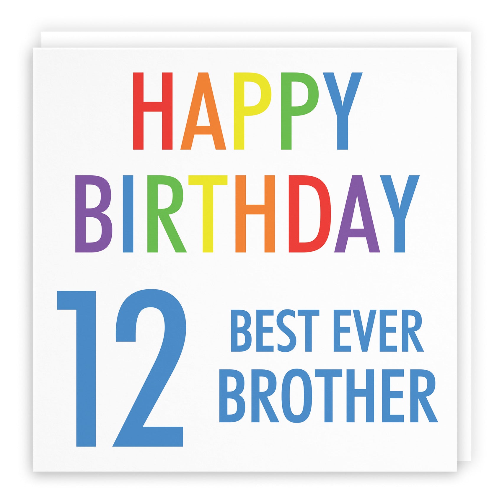 12th Brother Birthday Card Colourful - Default Title (B088B4YPY4)