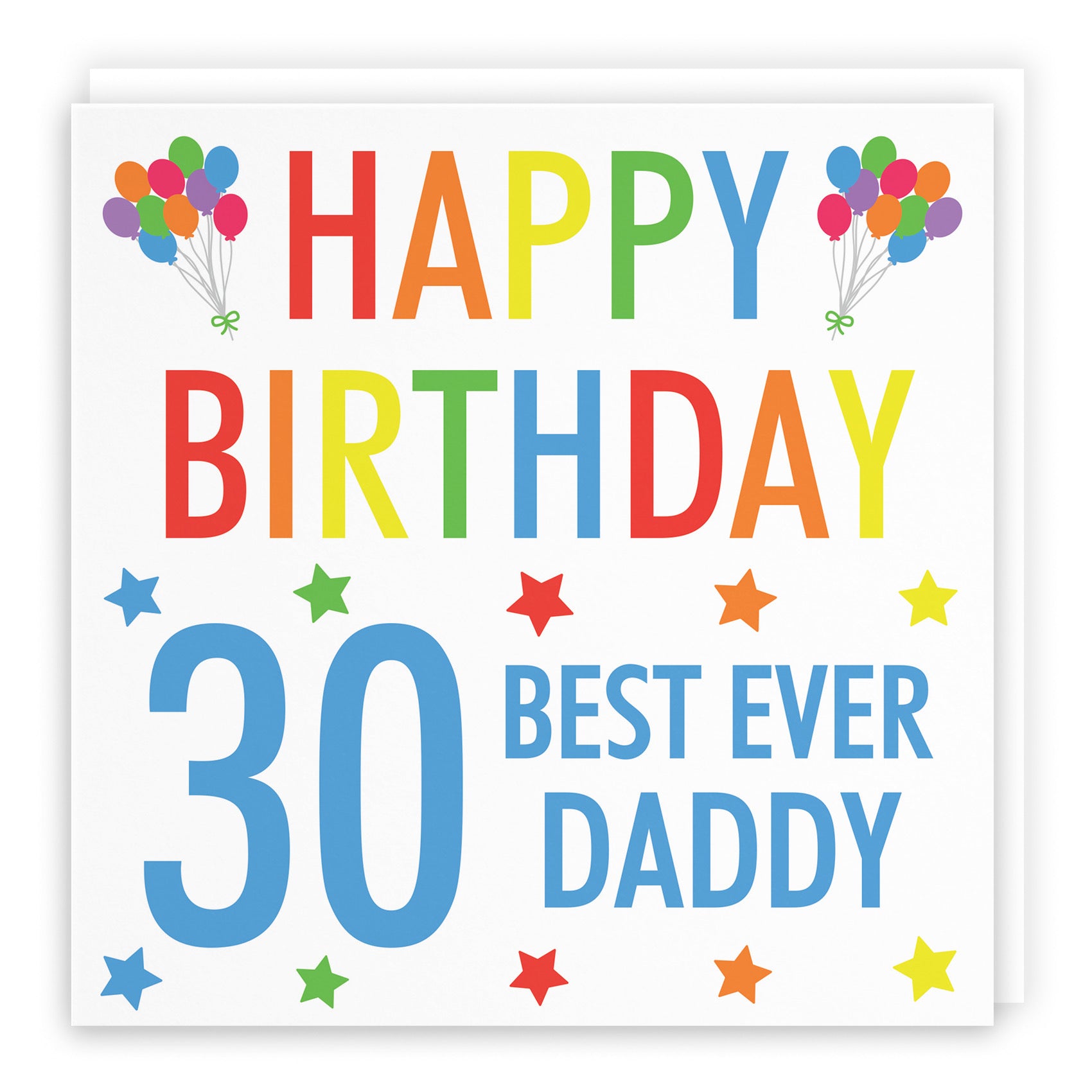 30th Daddy Birthday Card Colourful - Default Title (B088F2JYJZ)