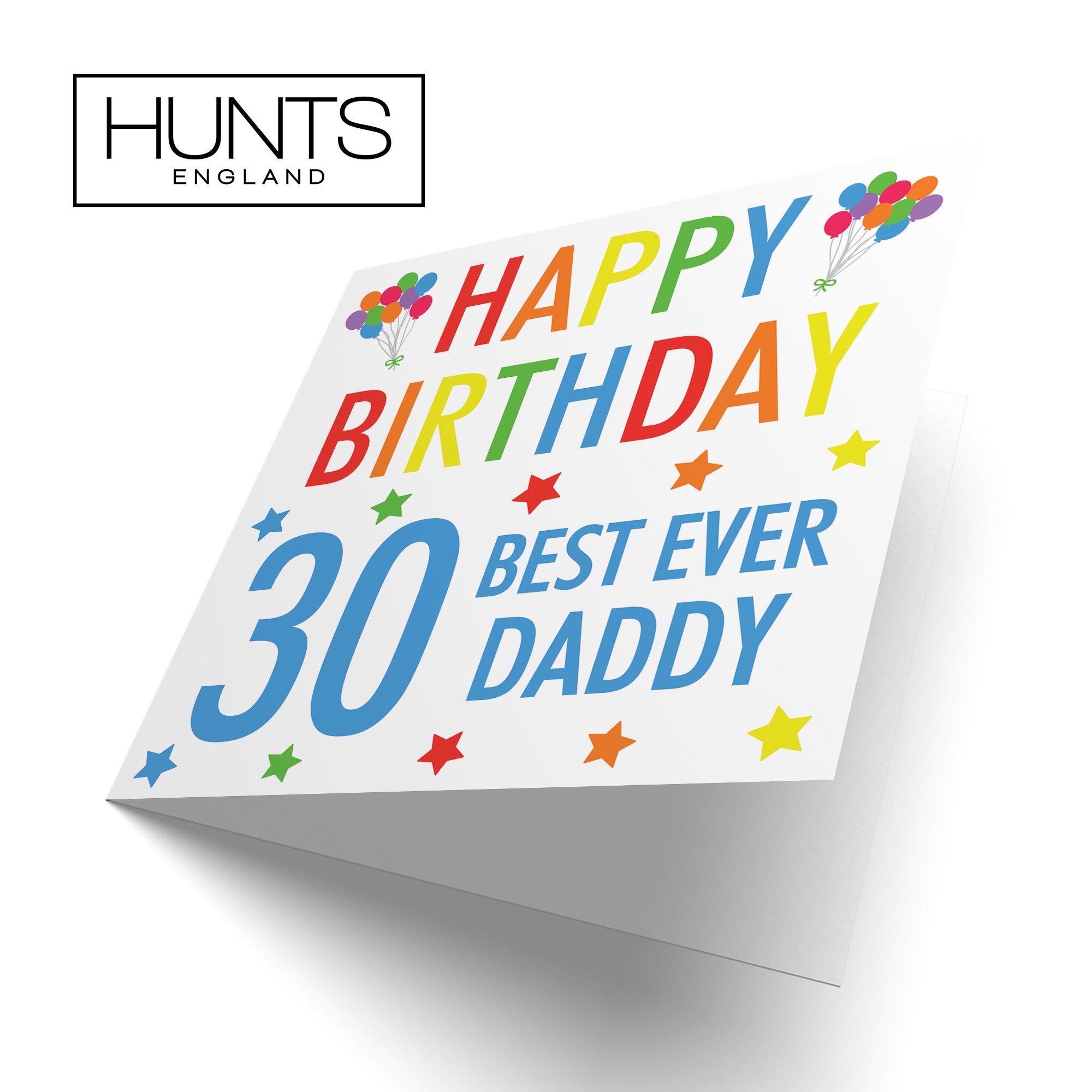 30th Daddy Birthday Card Colourful - Default Title (B088F2JYJZ)