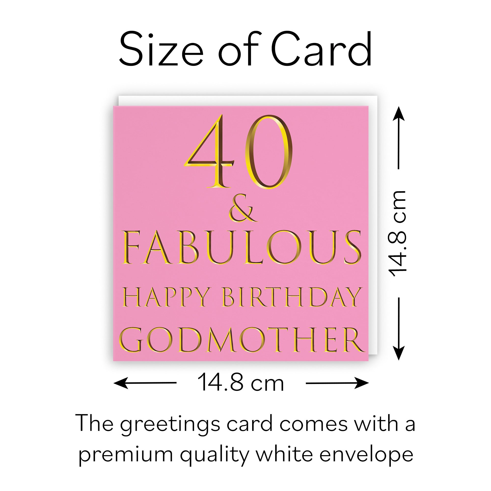40th Godmother Birthday Card Still Totally Fabulous - Default Title (B088FRC1R7)